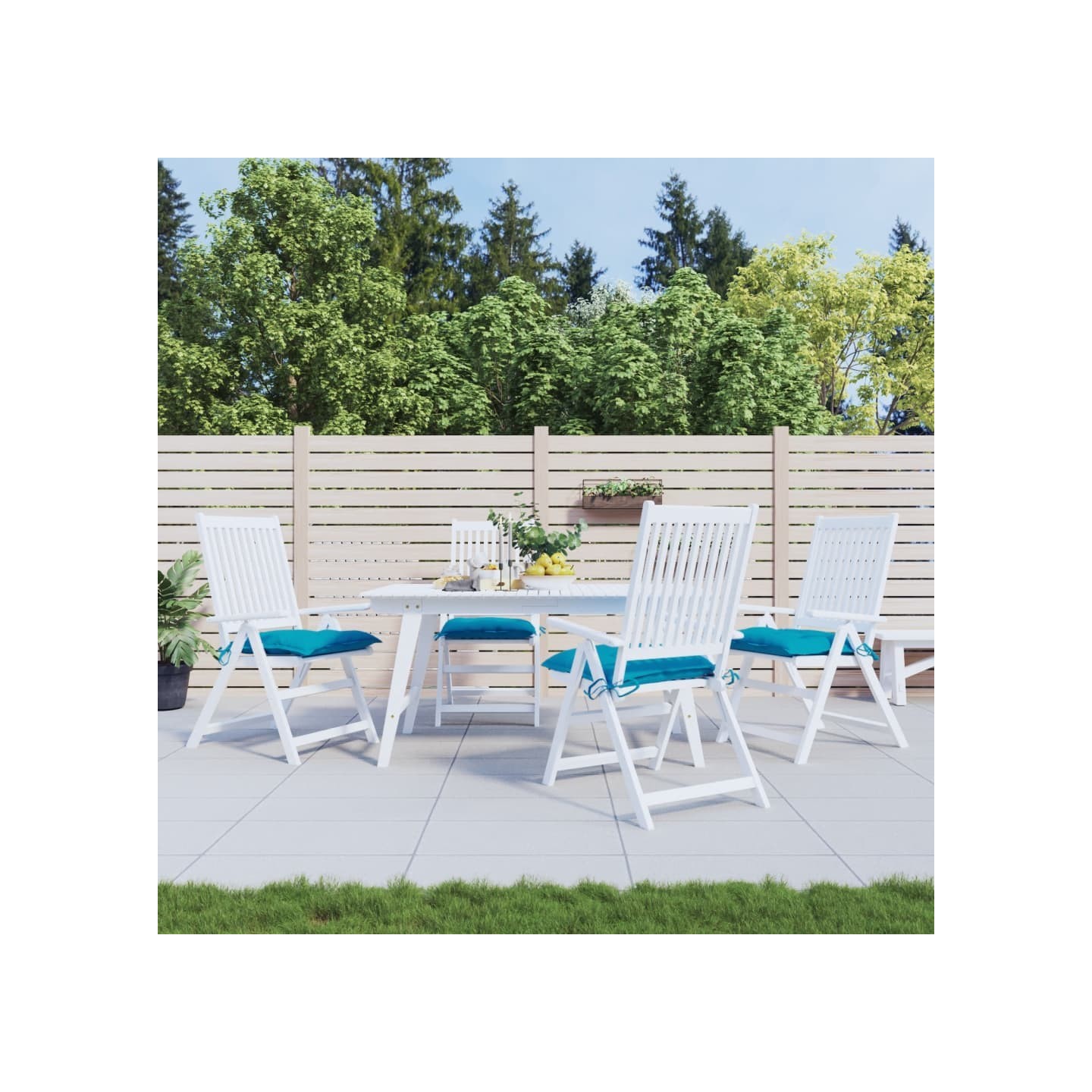 Coussins de palette lot de 4 bleu clair 50x50x7 cm tissu oxford