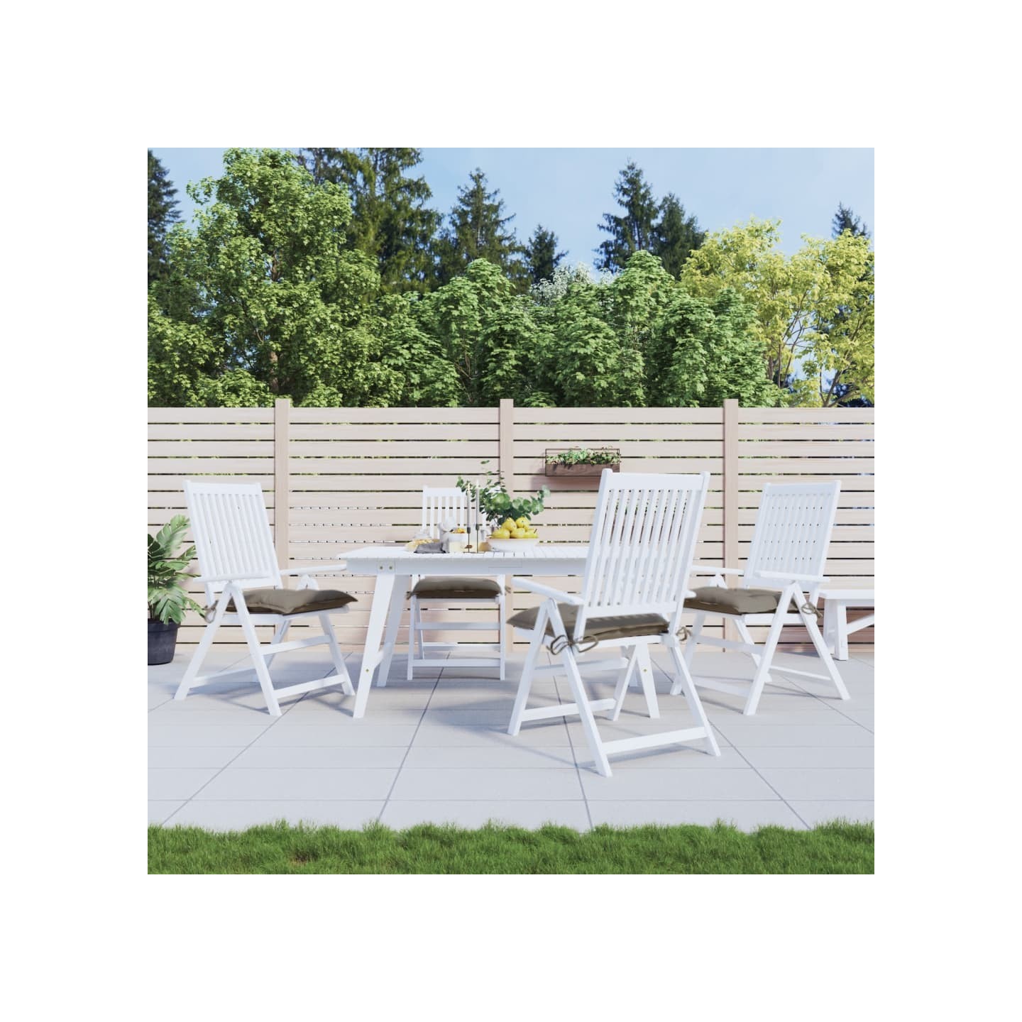 Coussins de palette lot de 4 taupe 50x50x7 cm tissu oxford