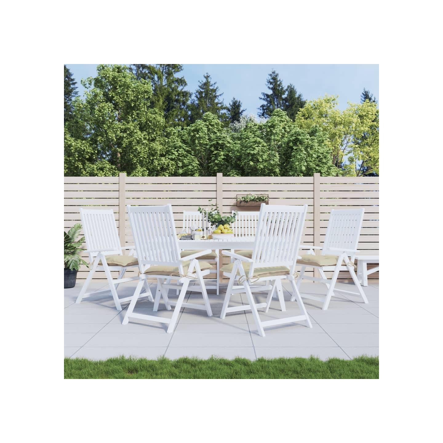 Coussins de palette lot de 6 beige 50x50x7 cm tissu oxford