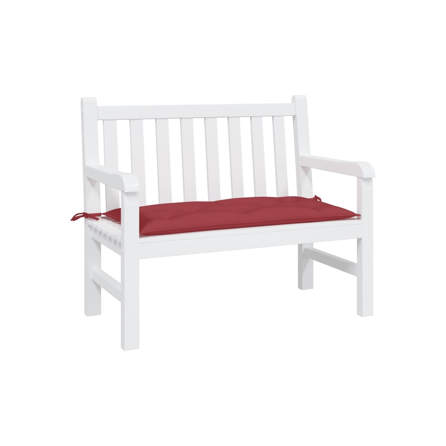 Coussin de banc de jardin rouge bordeaux 100x50x7 cm