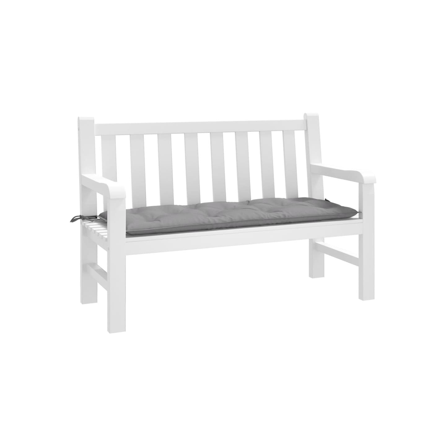Coussin de banc de jardin gris 120x50x7 cm tissu oxford