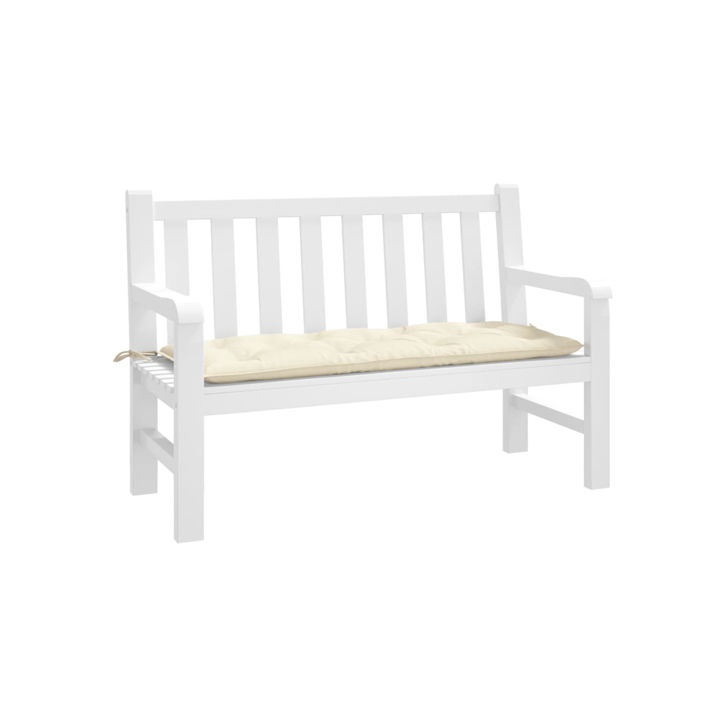 Coussin de banc de jardin crème 120x50x7 cm tissu oxford