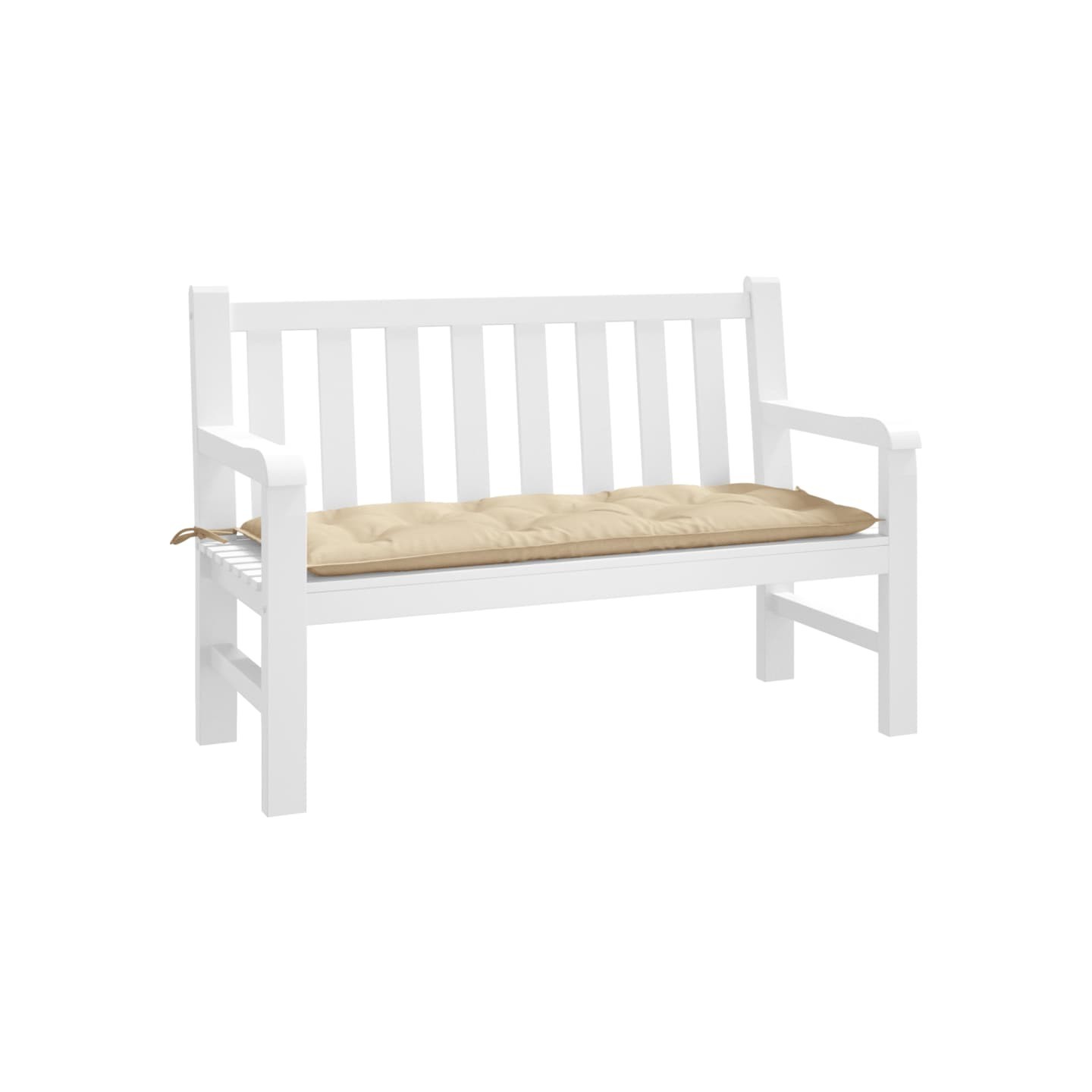 Coussin de banc de jardin beige 120x50x7 cm tissu oxford