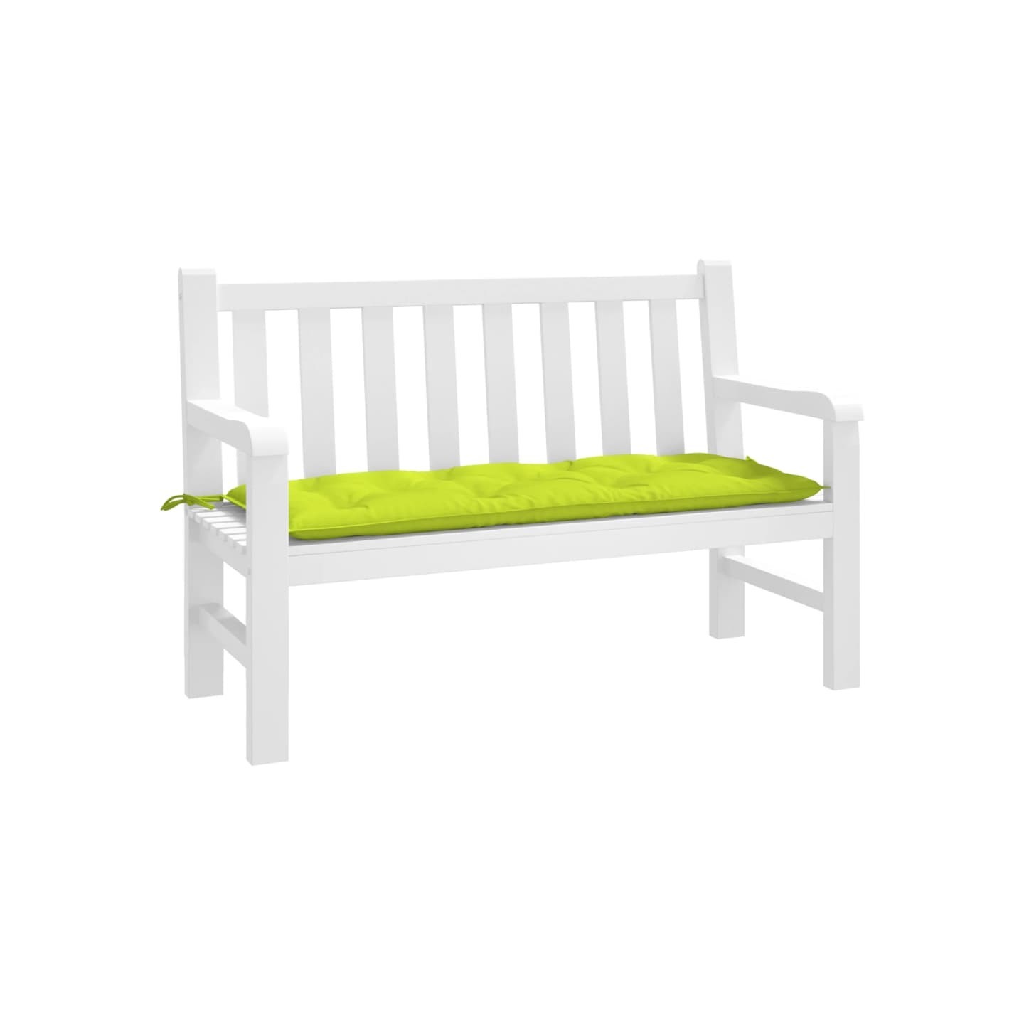 Coussin de banc de jardin vert brillant 120x50x7cm tissu oxford