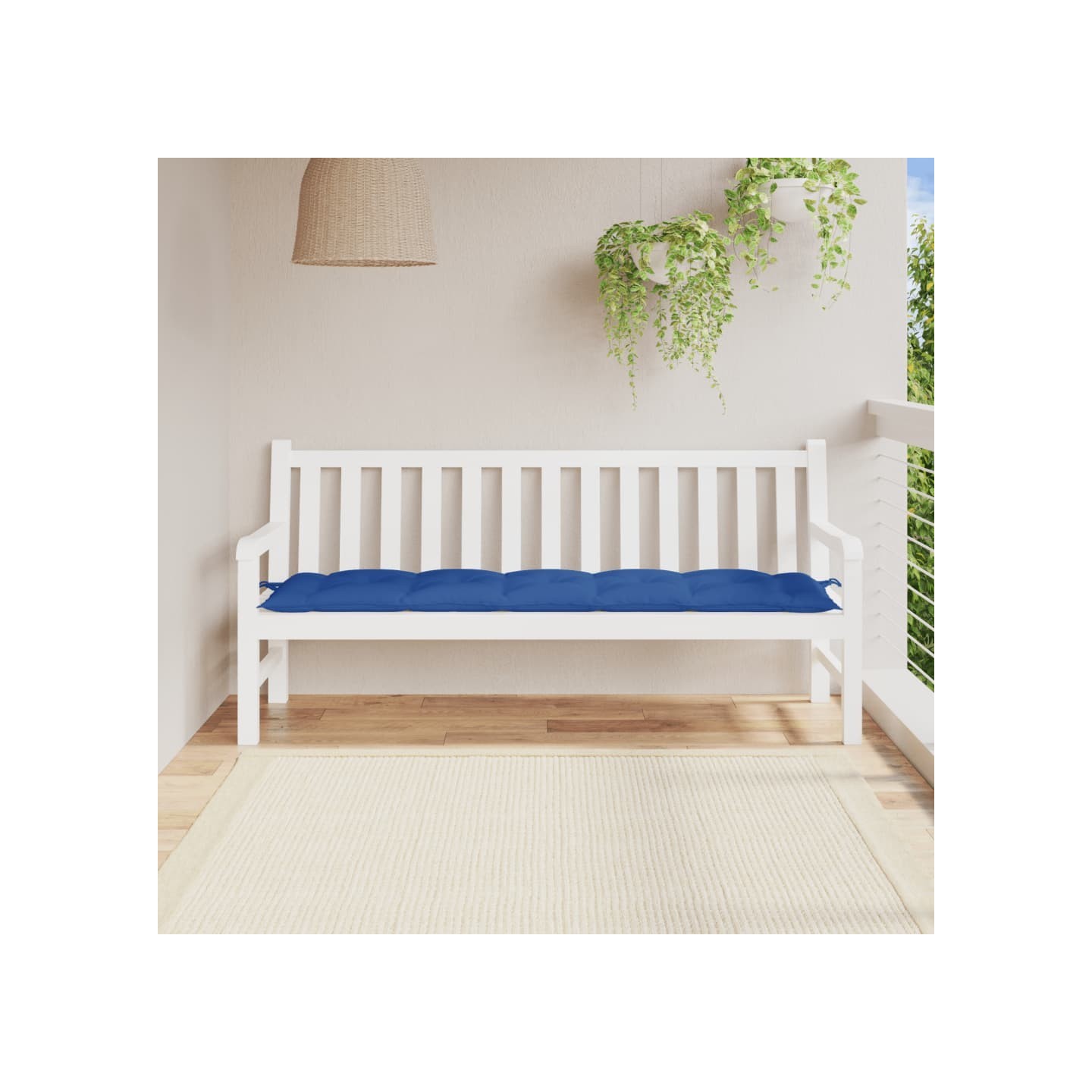 Coussin de banc de jardin bleu royal 180x50x7 cm tissu oxford