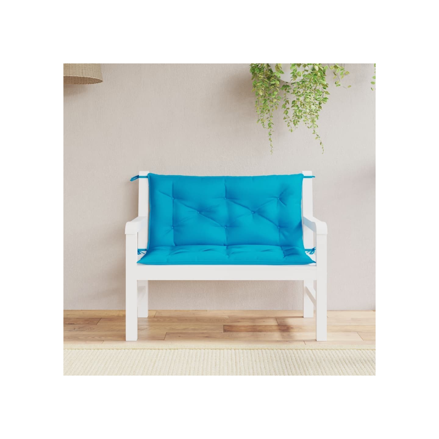 Coussins de banc de jardin lot de 2 bleu clair tissu Oxford