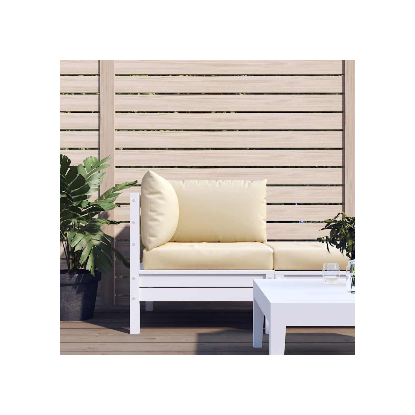 Coussins de palette lot de 3 beige tissu oxford