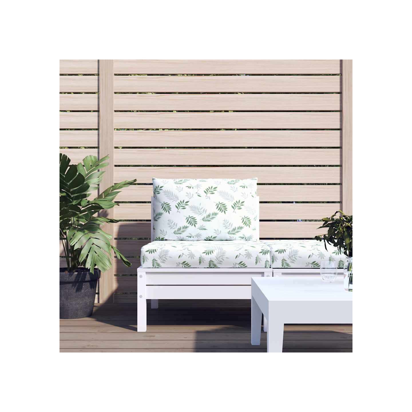 Coussins de palette lot de 2 motif de feuilles tissu Oxford