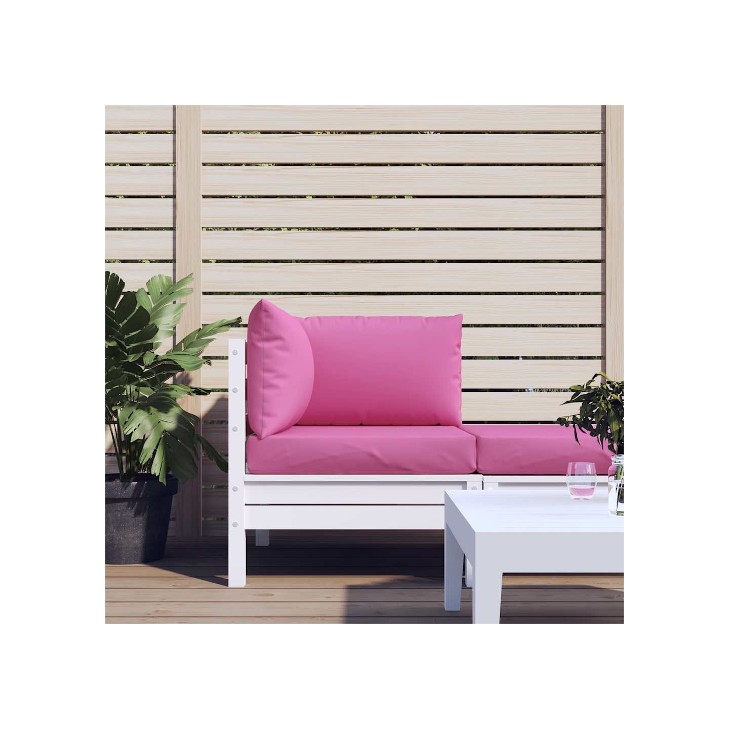 Coussins de palette lot de 3 rose tissu Oxford