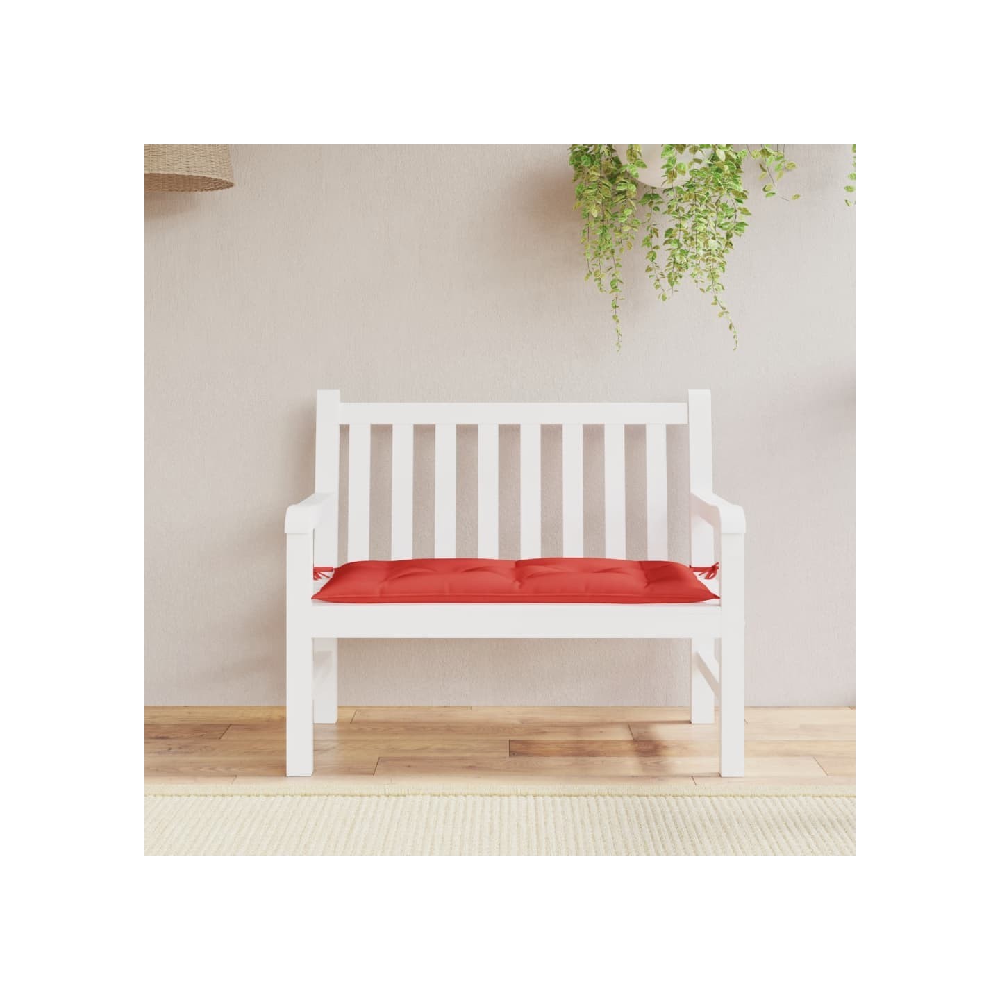Coussin de banc de jardin rouge 110x50x7 cm tissu oxford