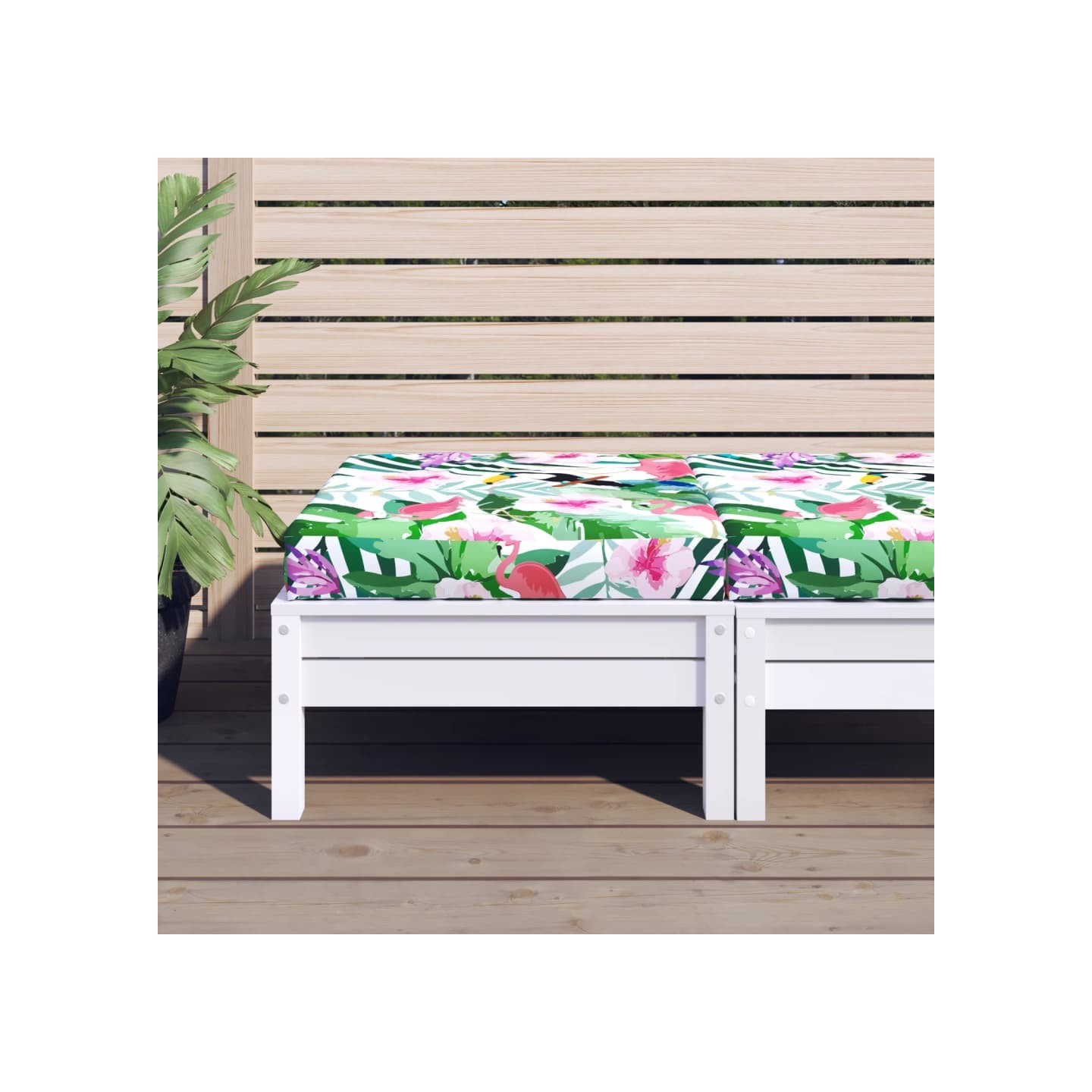 Coussin de palette multicolore 60x60x8 cm tissu oxford