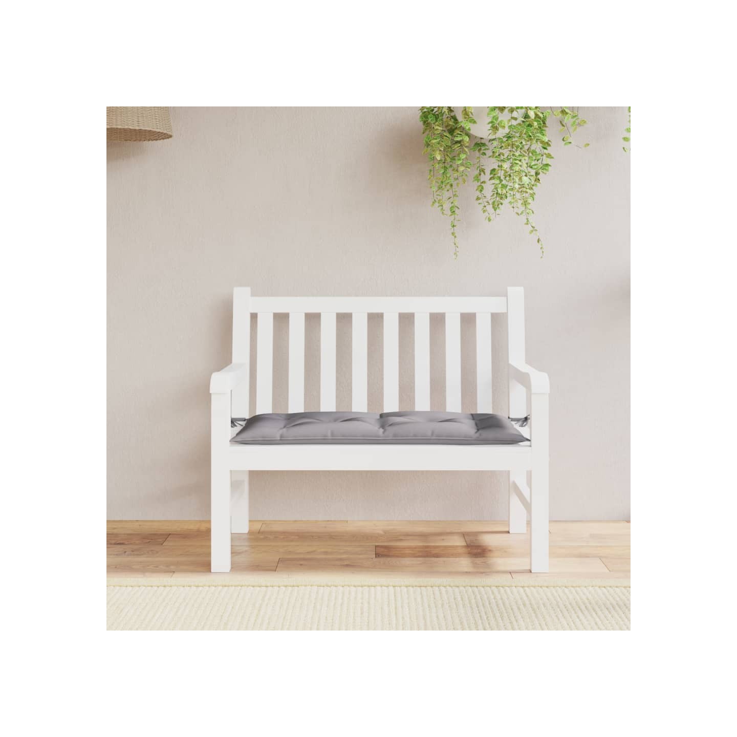 Coussin de banc de jardin gris 110x50x7 cm tissu oxford