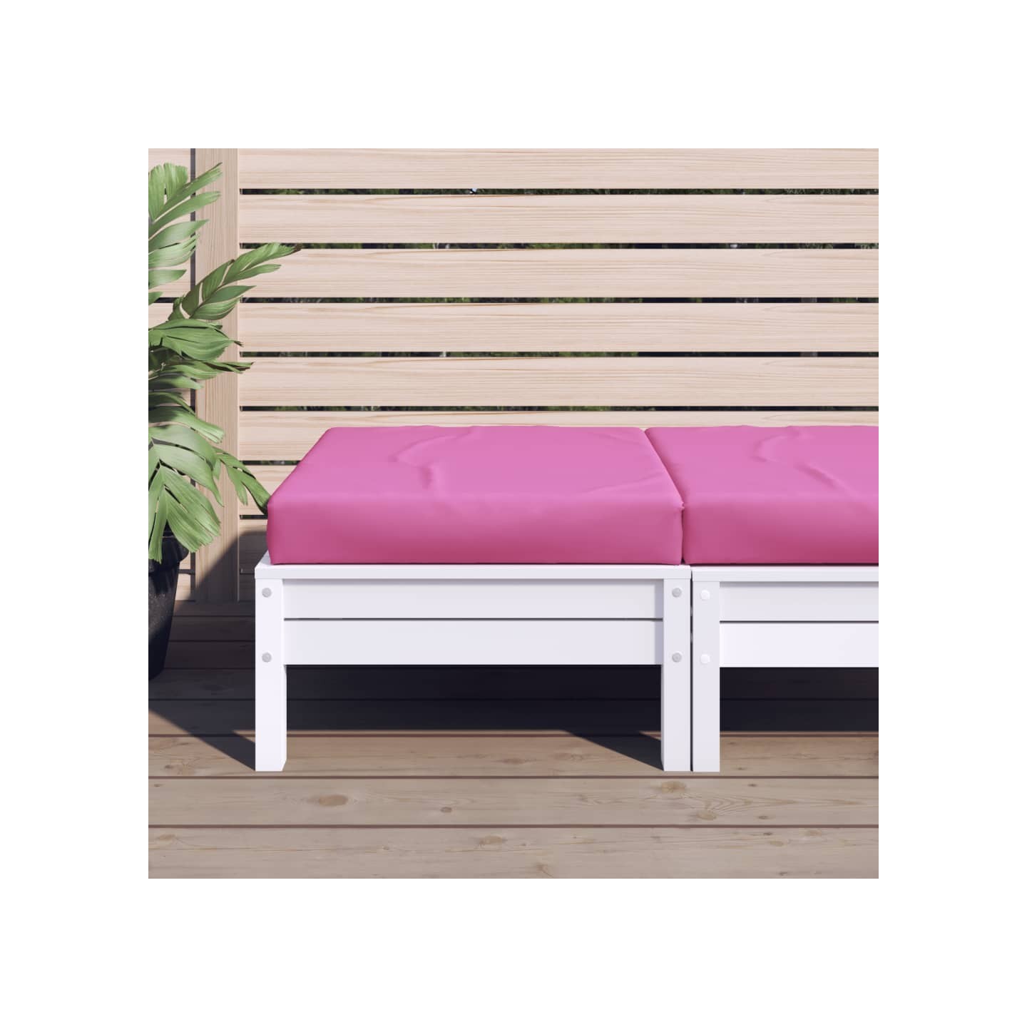Coussin de palette rose 60x60x8 cm tissu oxford