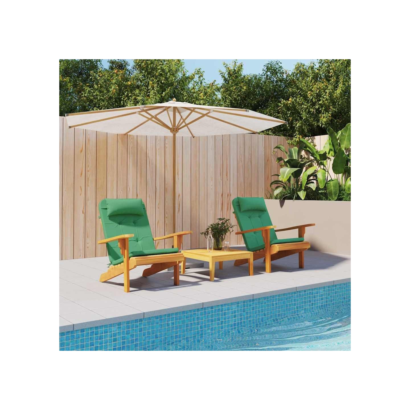 Coussins de chaise 2 pc Tissu Oxford Vert 58 x 77 x 4,5 cm