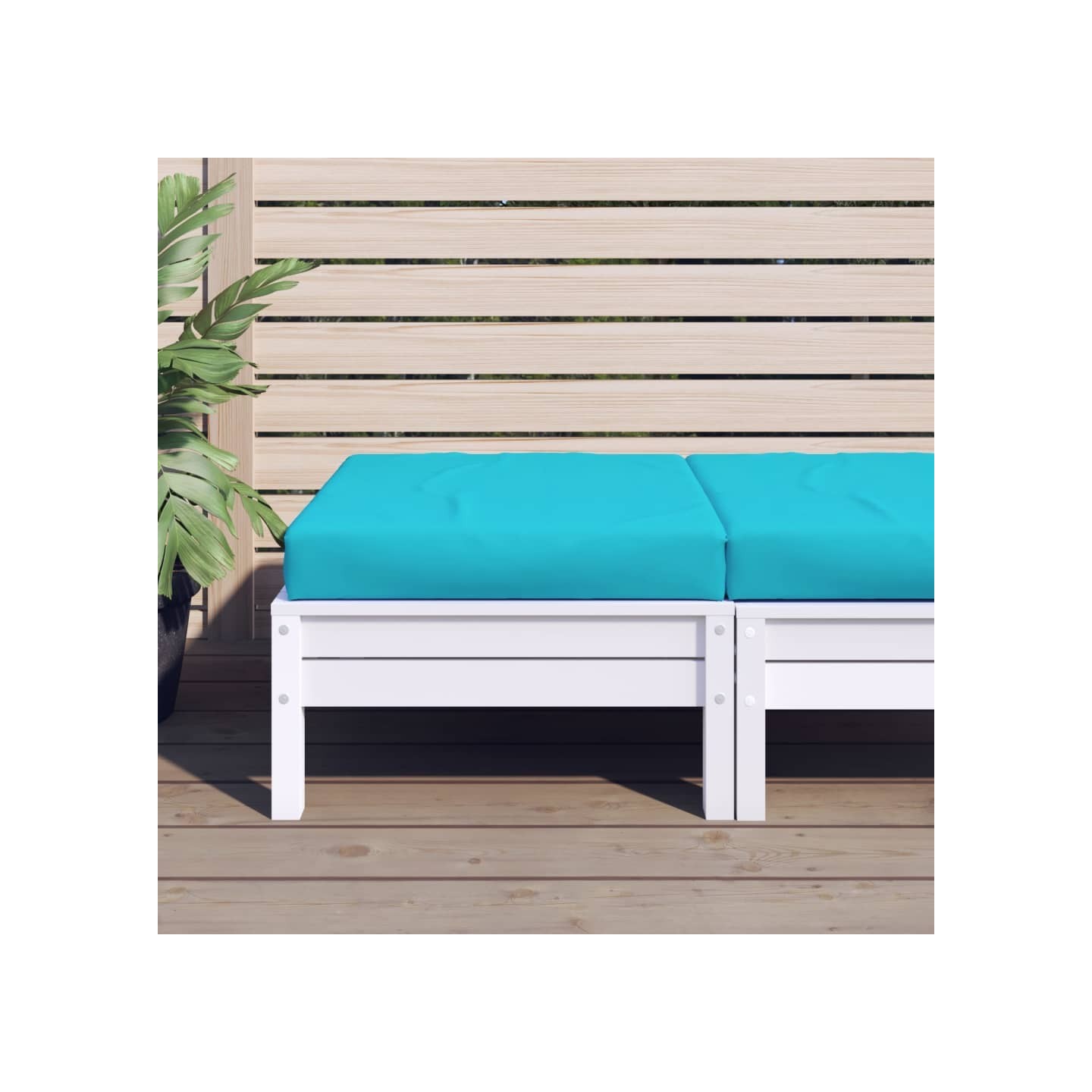 Coussin de palette turquoise 60x60x8 cm tissu oxford