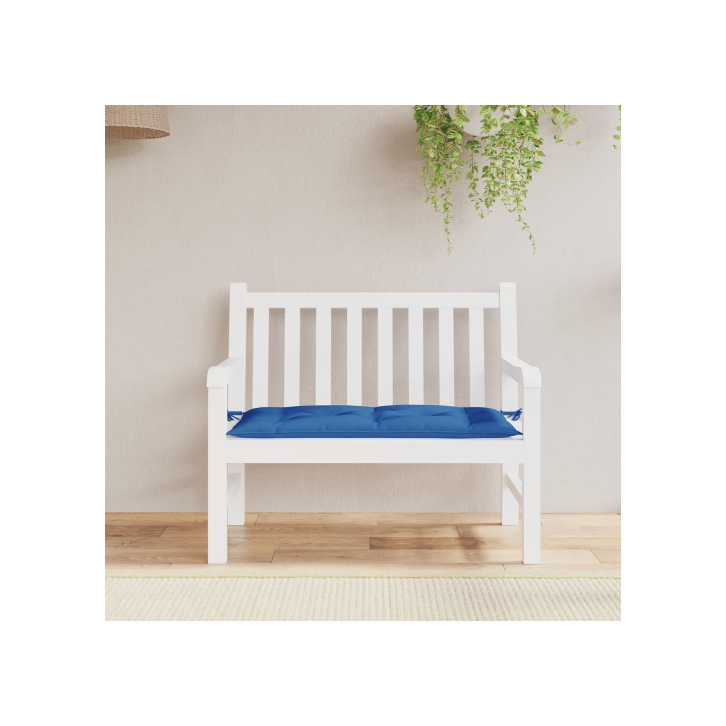 Coussin de banc de jardin bleu 110x50x7 cm tissu oxford