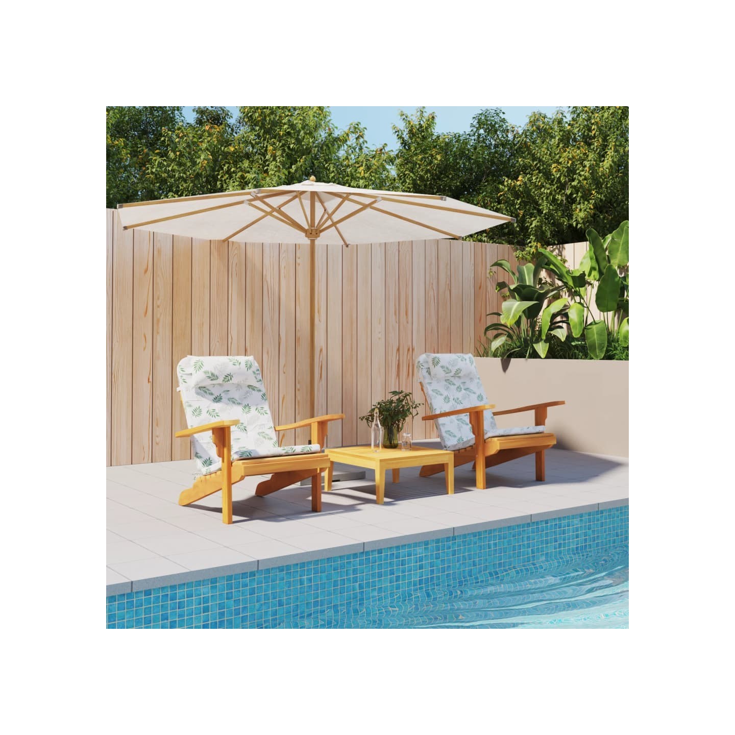 Coussins de chaise adirondack lot de 2 modèle de feuille