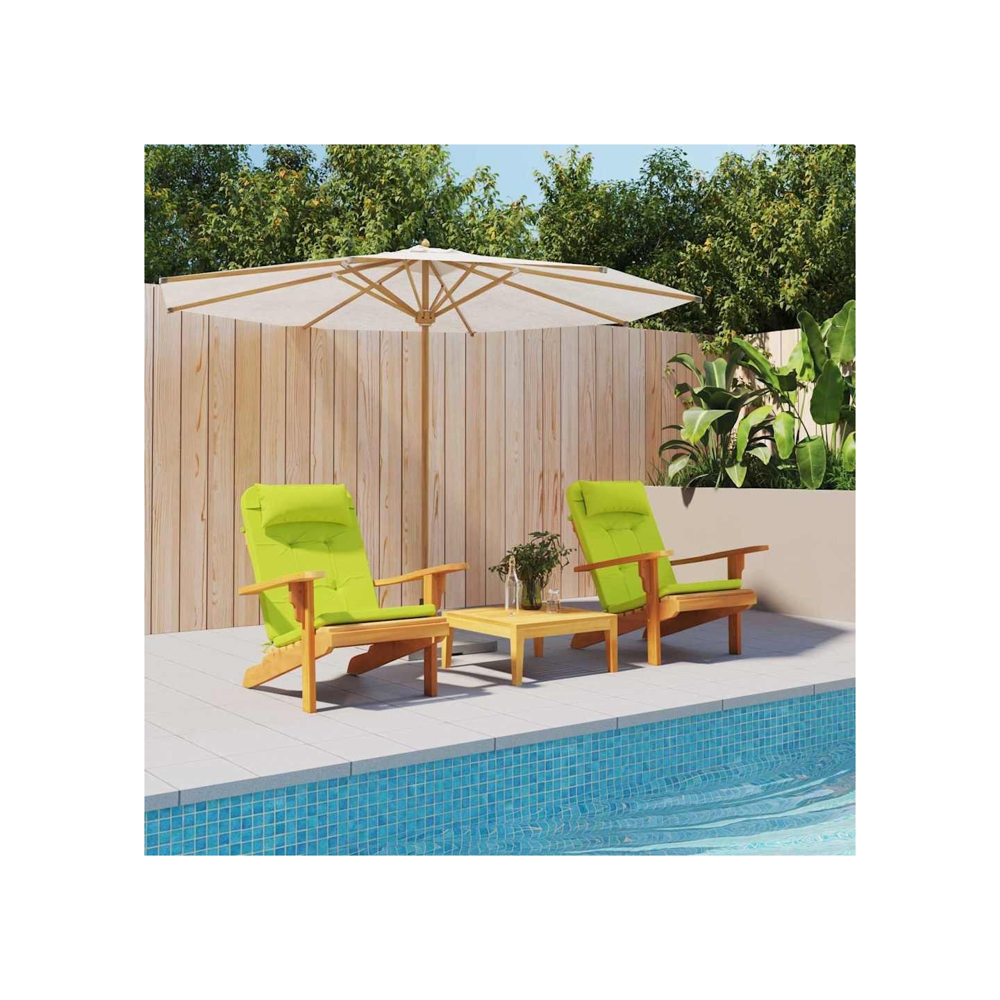 Coussins de chaise 2 pc Tissu Oxford Vert vif. 58 x 77 x 4,5 cm