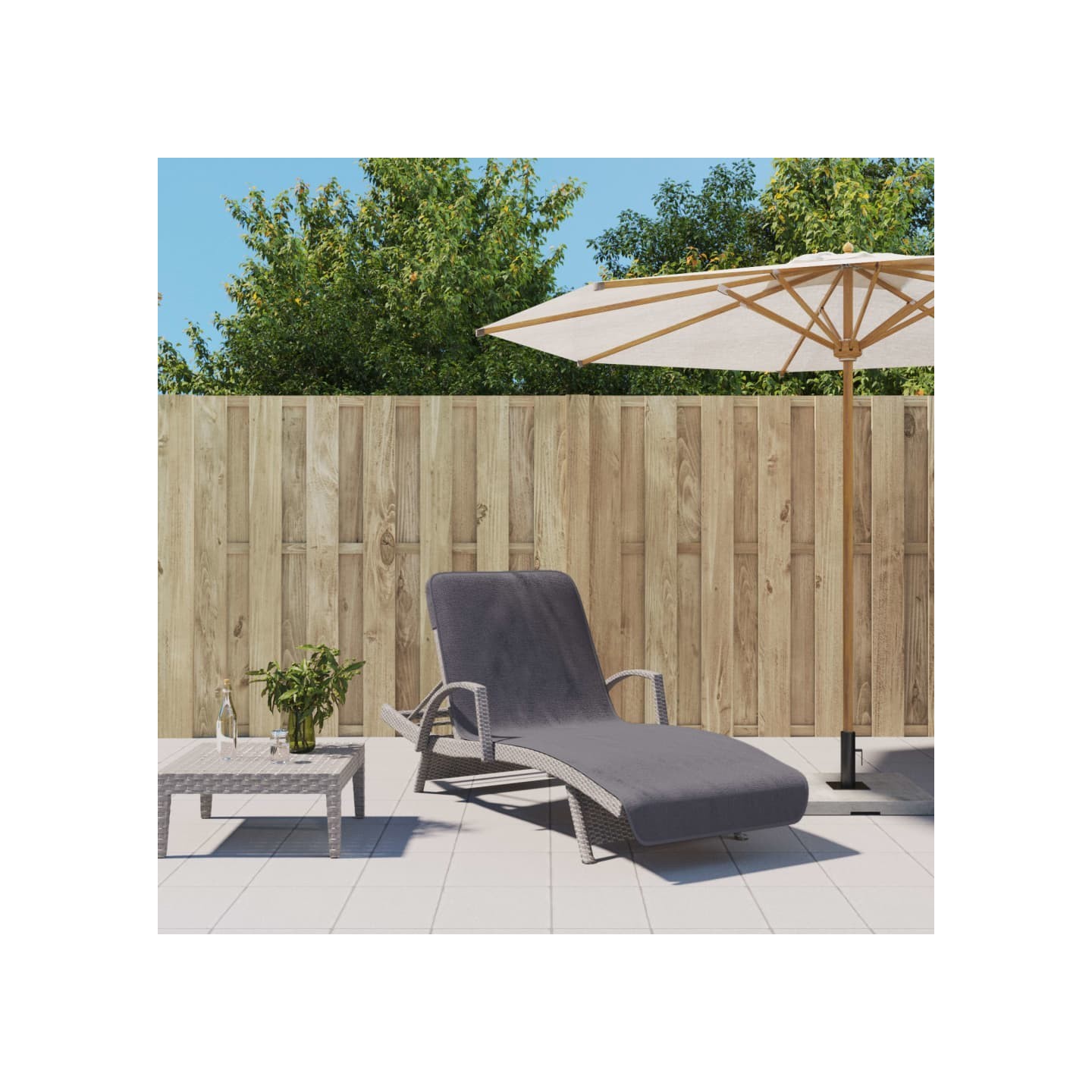 Serviettes de plage 2 pcs anthracite 75x200 cm tissu 400 GSM