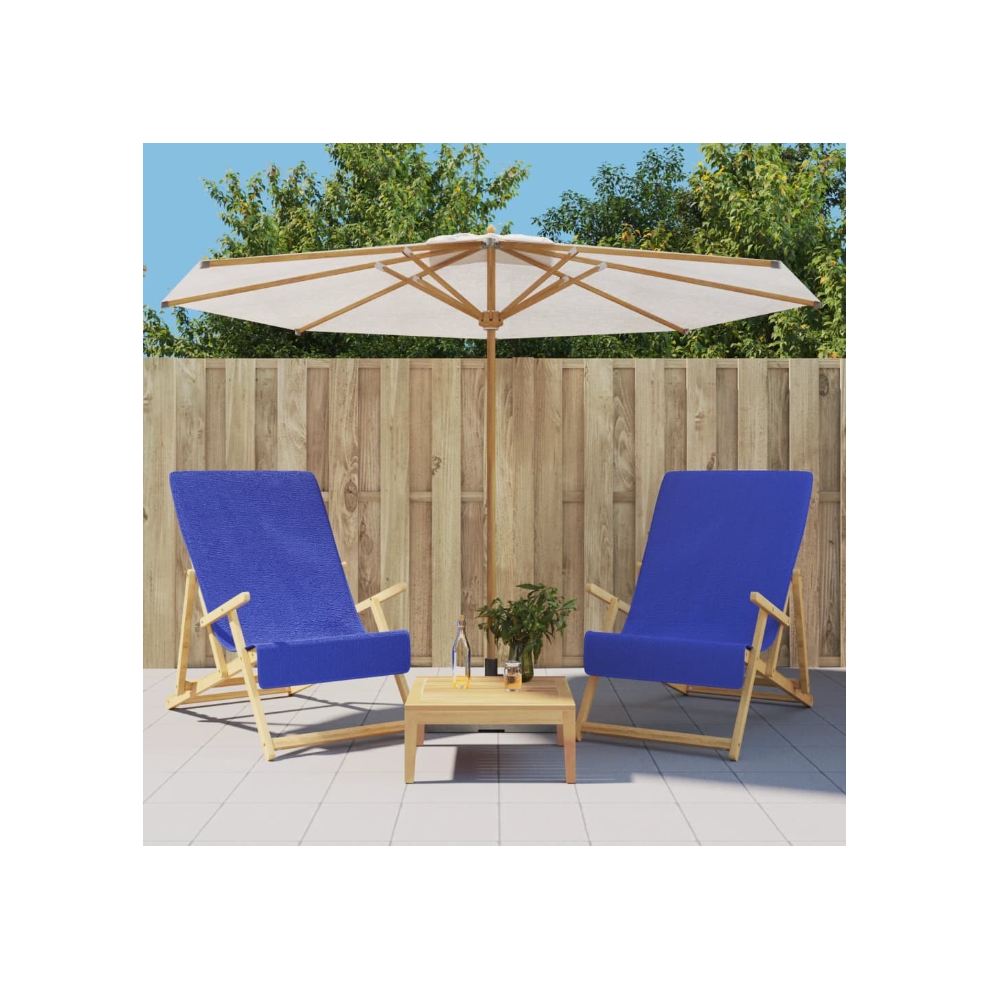 Serviettes de plage 2 pcs bleu royal 60x135 cm tissu 400 GSM