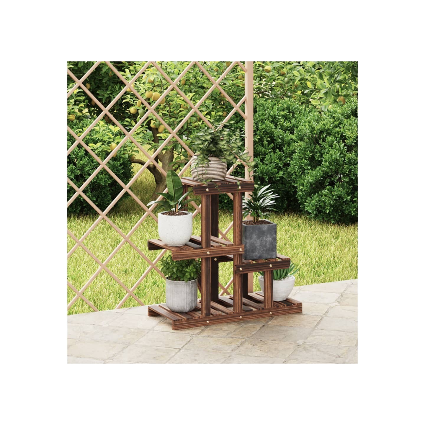 Support à fleurs 58x25x51 cm bois massif de sapin