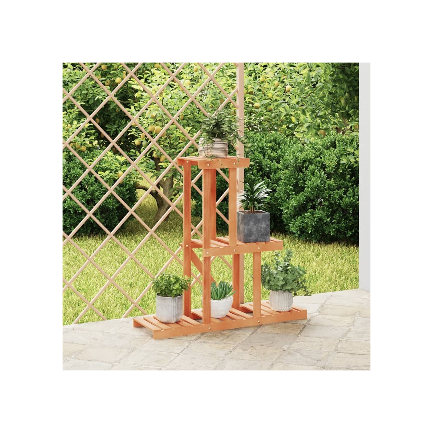 Support à fleurs 81x25x75,5 cm bois massif de sapin