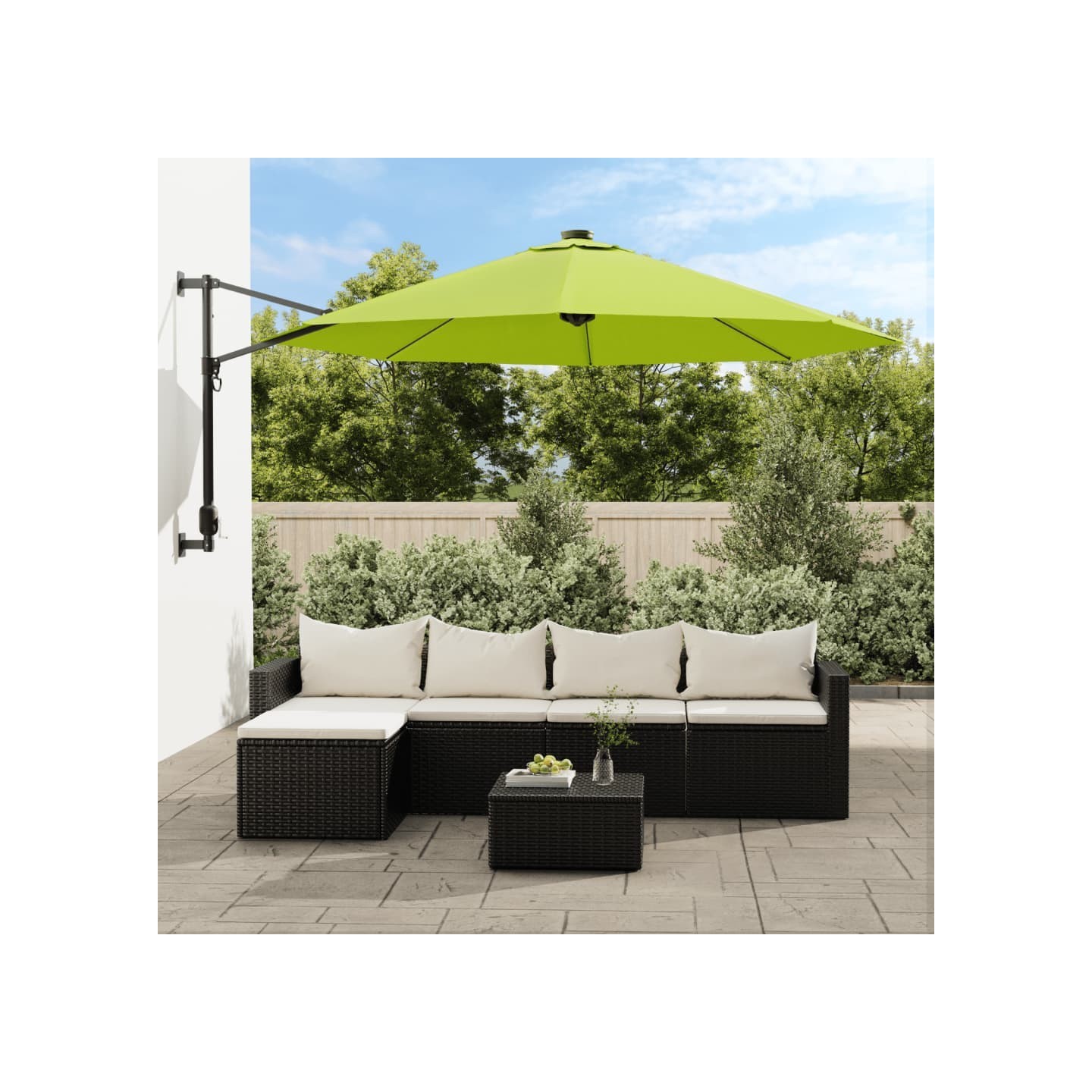 Parasol mural pomme verte 290 cm