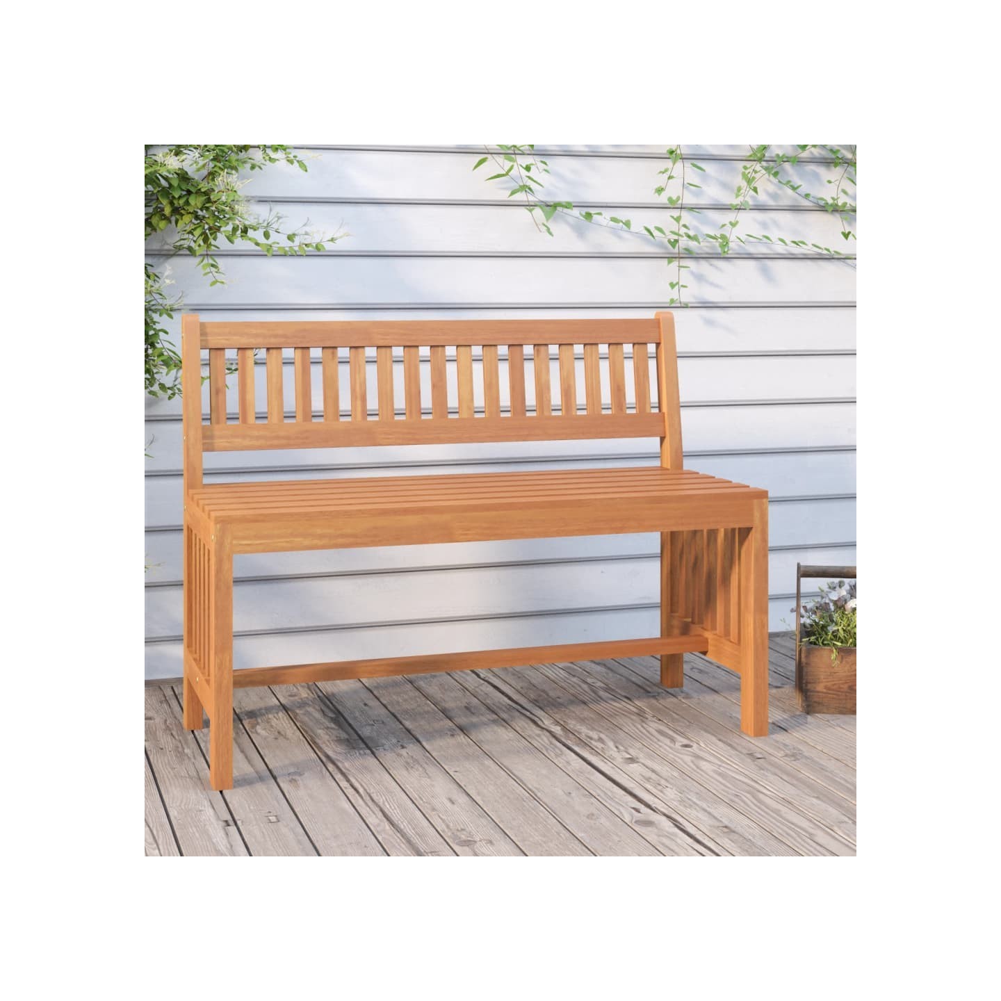 Banc de jardin 110 cm bois massif d'eucalyptus