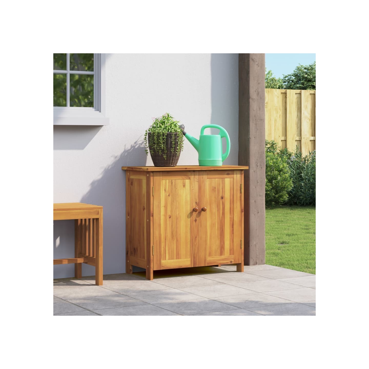 Armoire de jardin 75x35x70 cm bois massif d'acacia