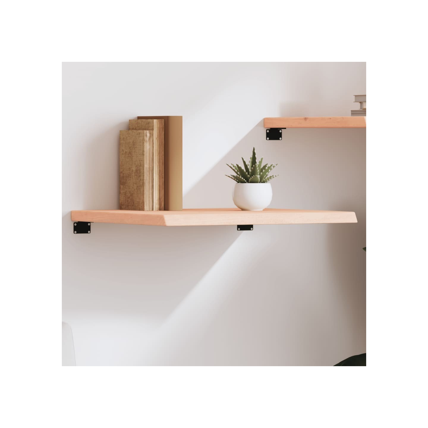 Étagère murale 60x60x(2-4) cm bois de chêne massif non traité