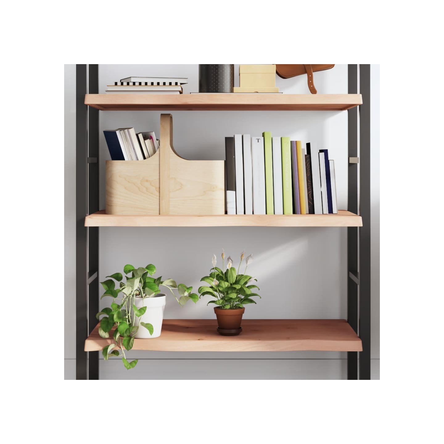 Étagère murale 100x40x(2-4) cm bois de chêne massif non traité