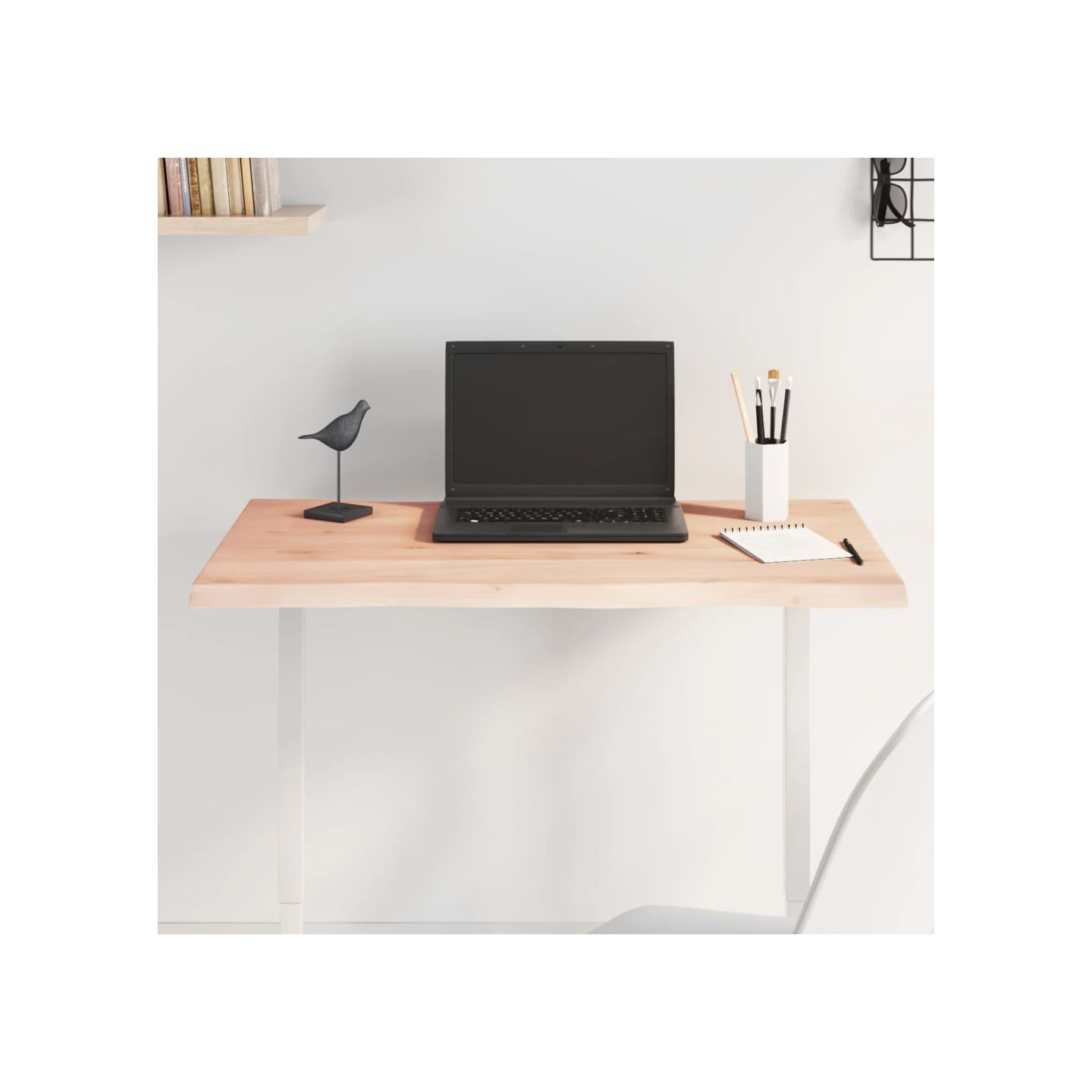 Dessus de table bois chêne massif non traité bordure assortie