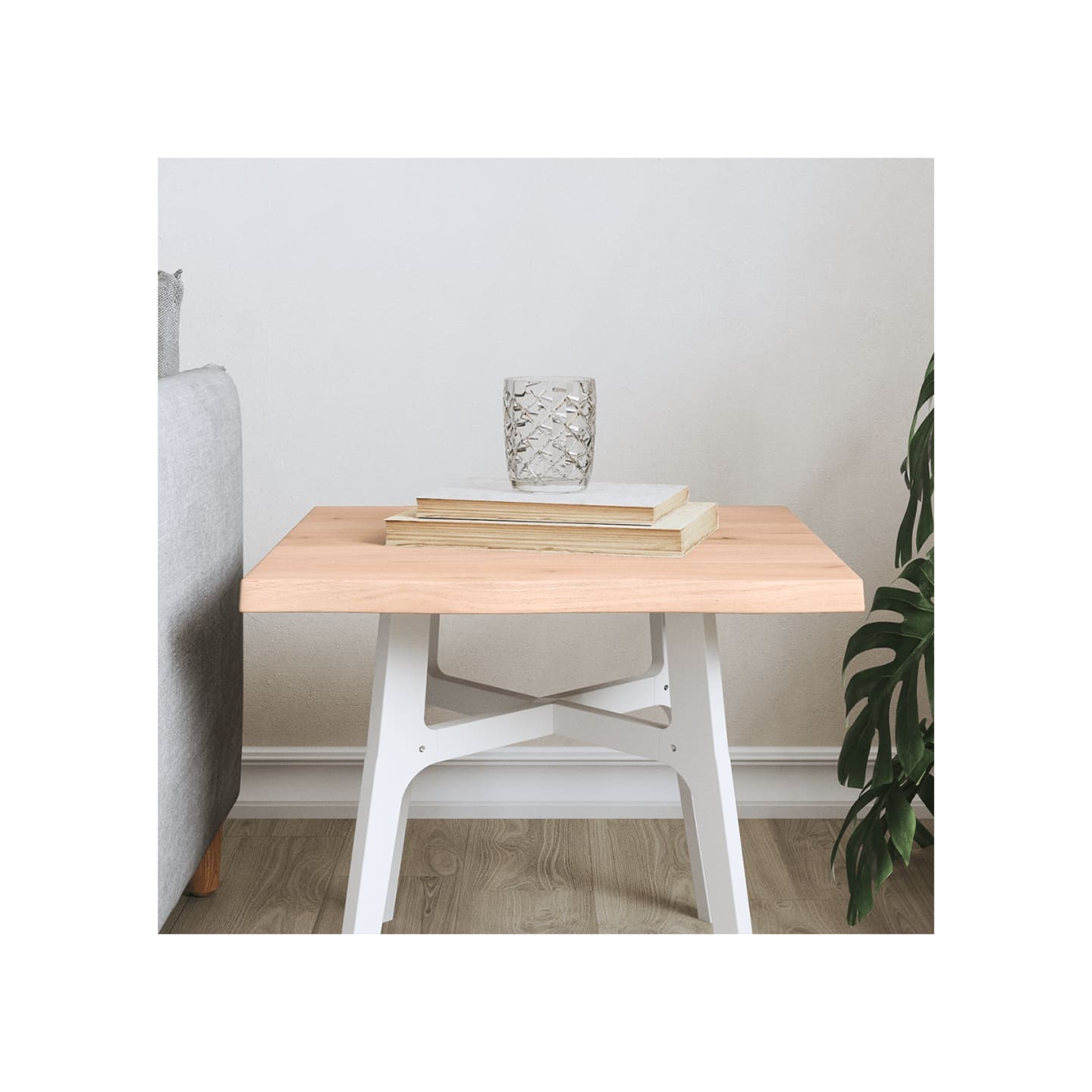 Dessus de table bois chêne massif non traité bordure assortie
