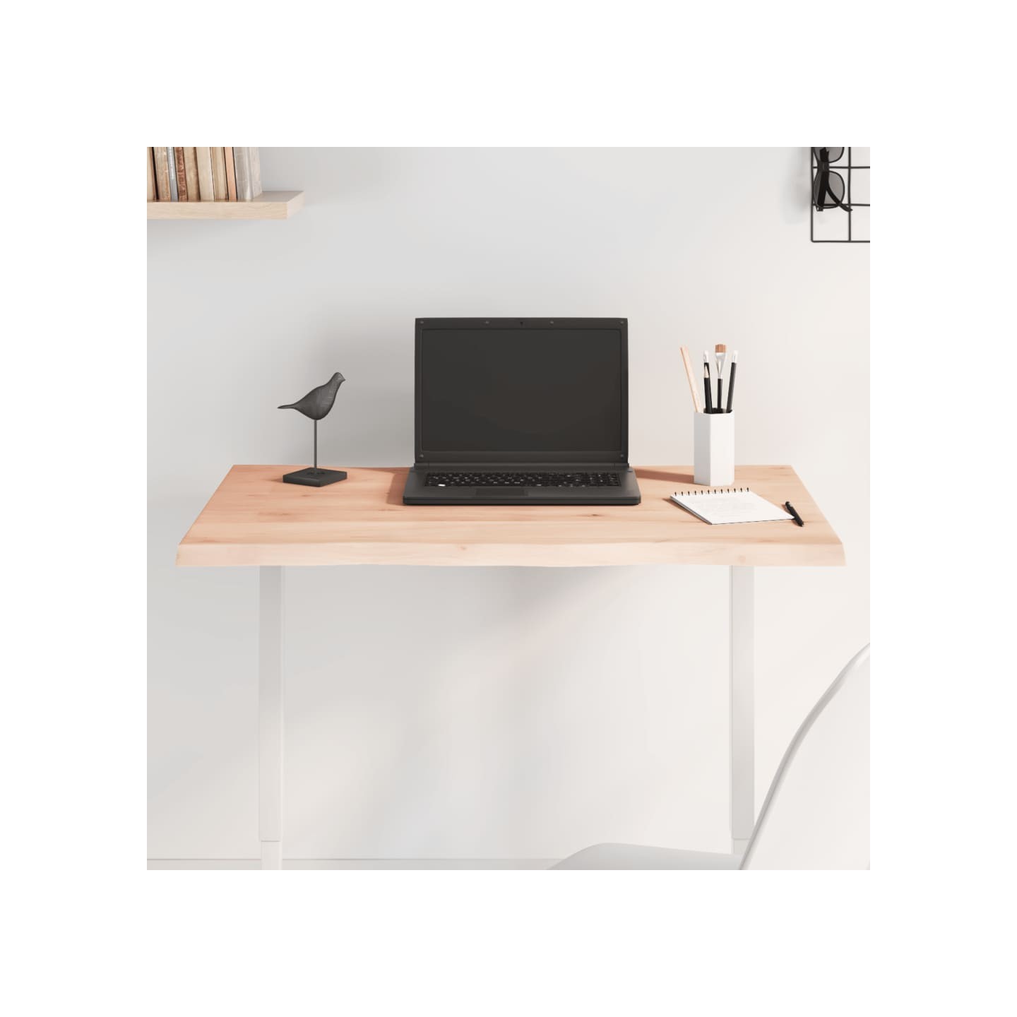 Dessus de table bois chêne massif non traité bordure assortie