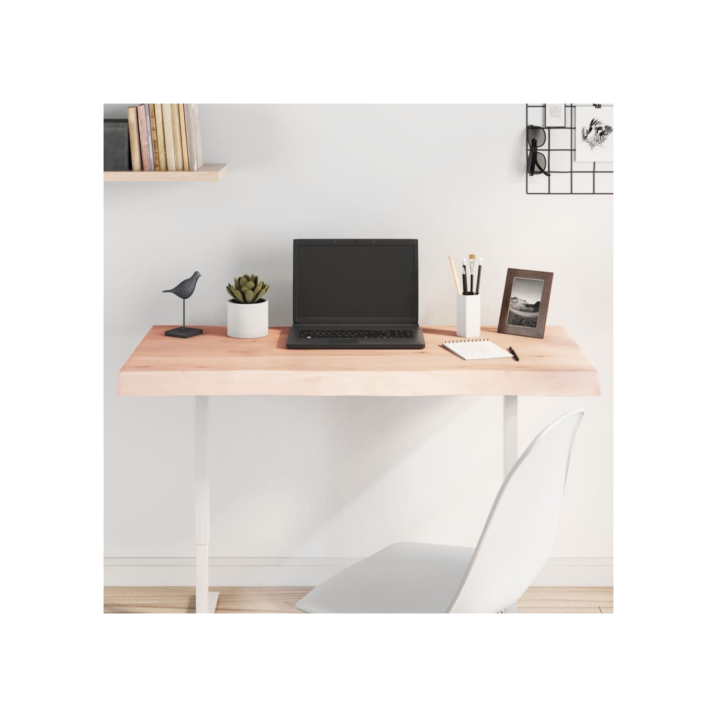 Dessus de table bois chêne massif non traité bordure assortie