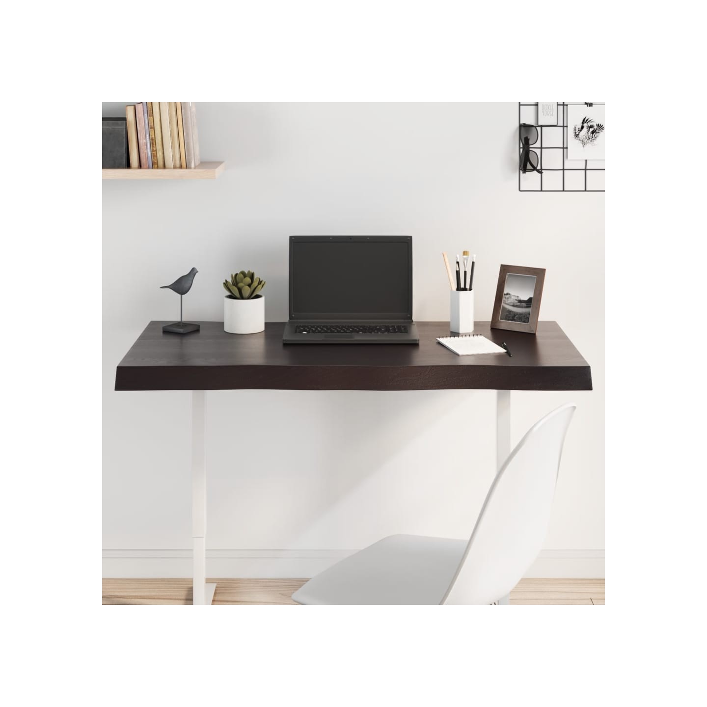 Dessus de table bois massif traité bordure assortie