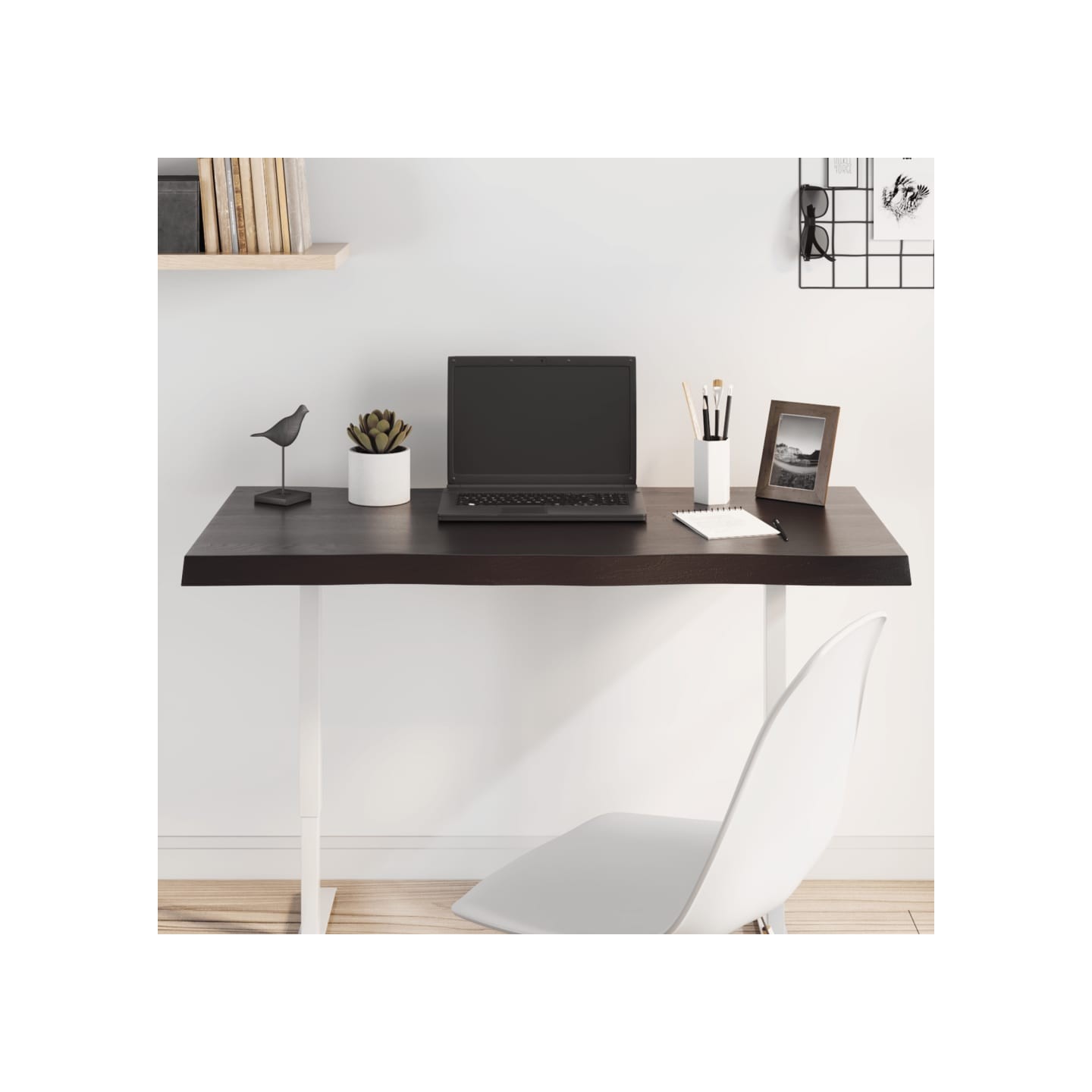 Dessus de table bois massif traité bordure assortie
