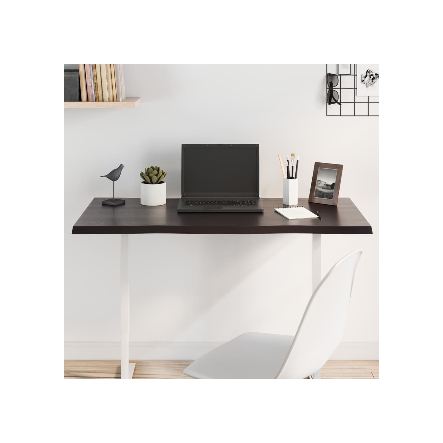 Dessus de table bois chêne massif traité bordure assortie