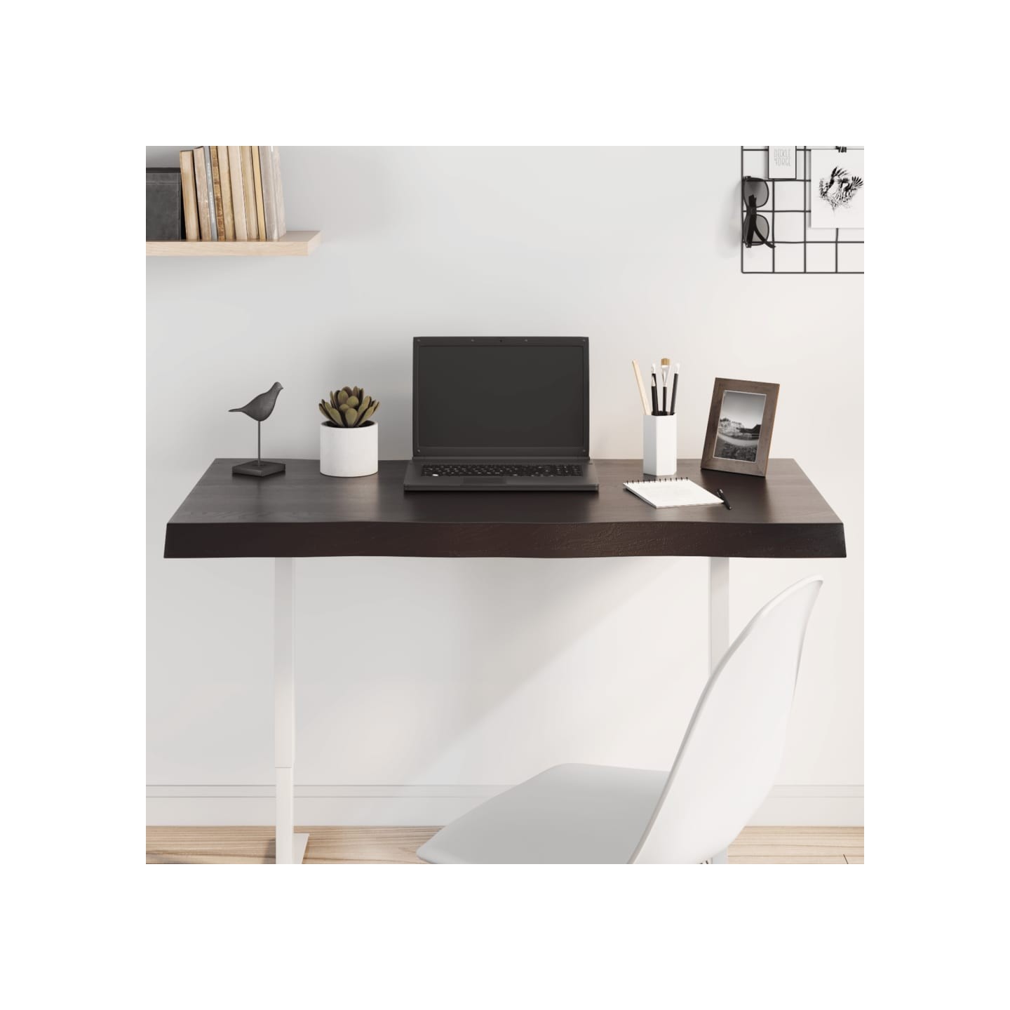Dessus de table bois massif traité bordure assortie