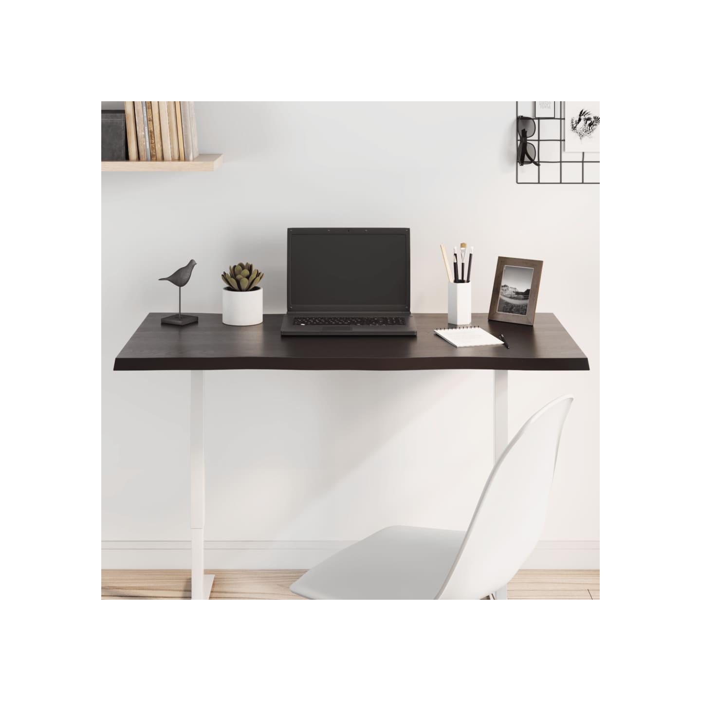 Dessus de table bois chêne massif traité bordure assortie