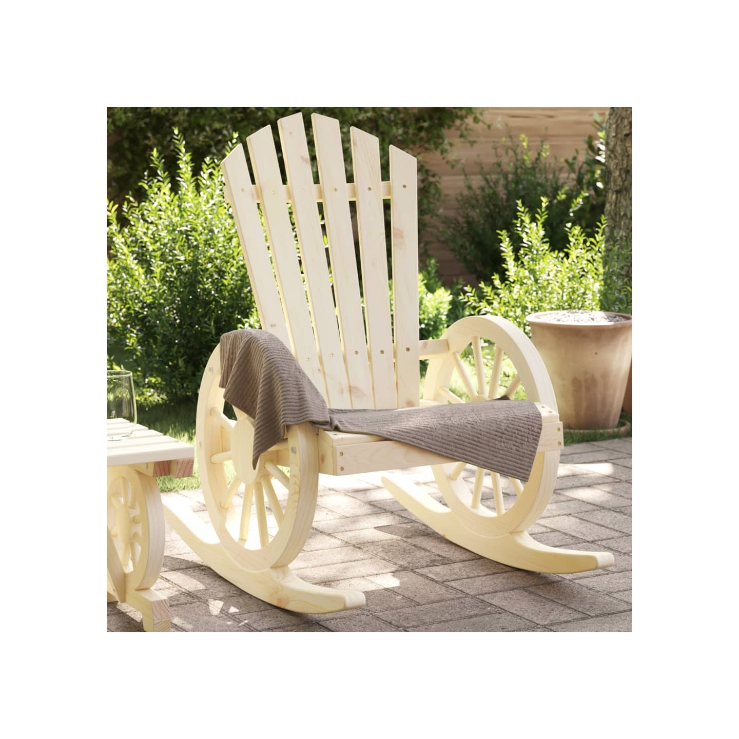 Chaise à bascule Adirondack bois de sapin massif