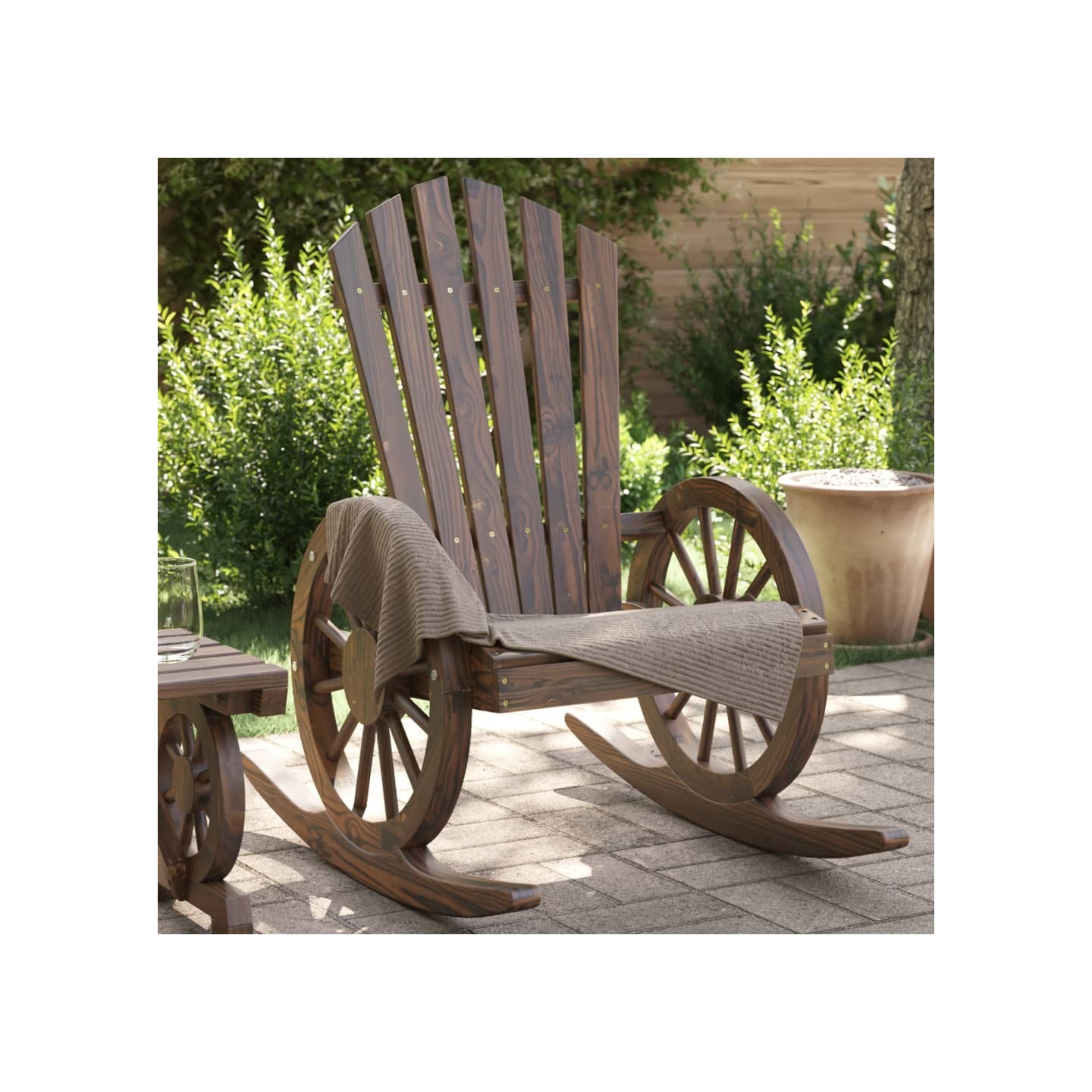 Chaise à bascule Adirondack bois de sapin massif
