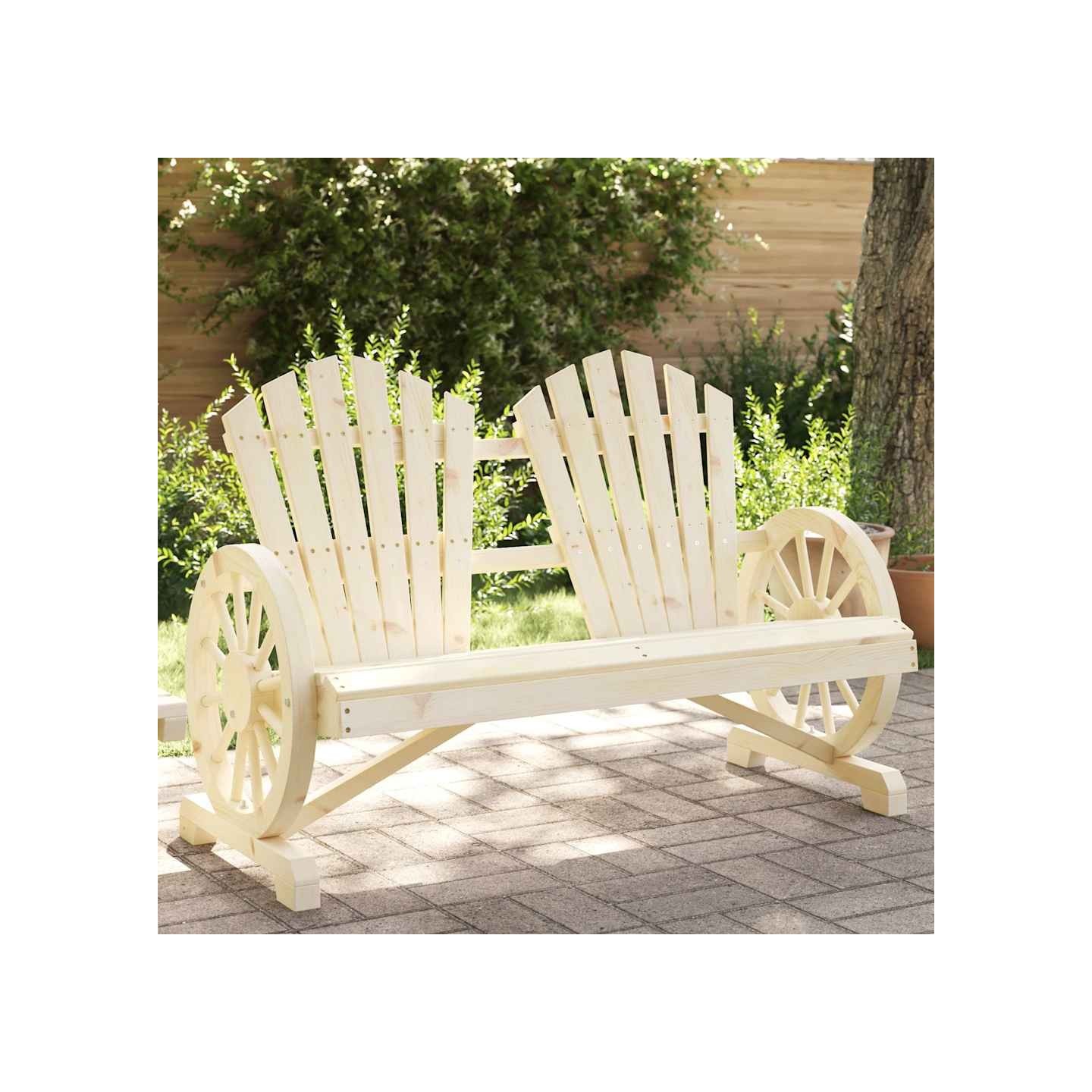 Chaise de jardin Adirondack 2 places bois de sapin massif
