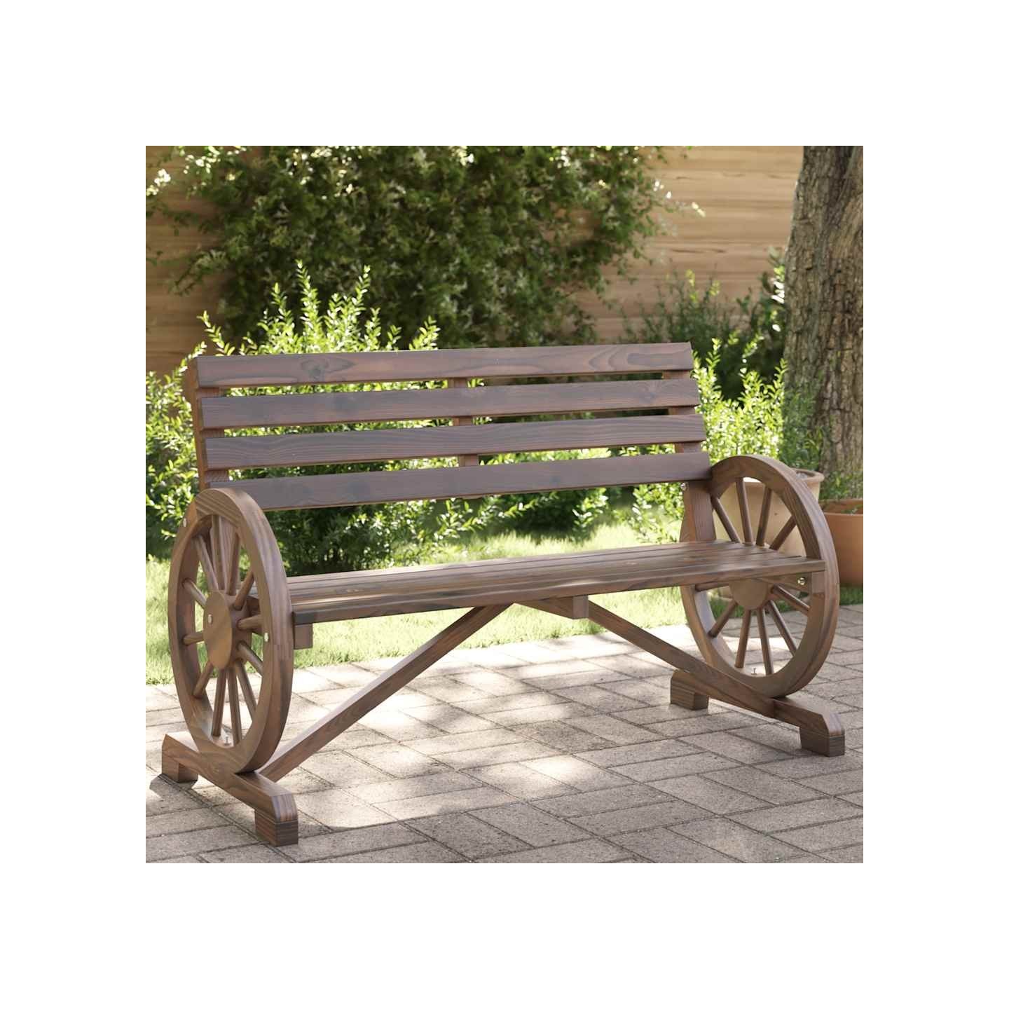 Banc de jardin 2 places bois de sapin massif