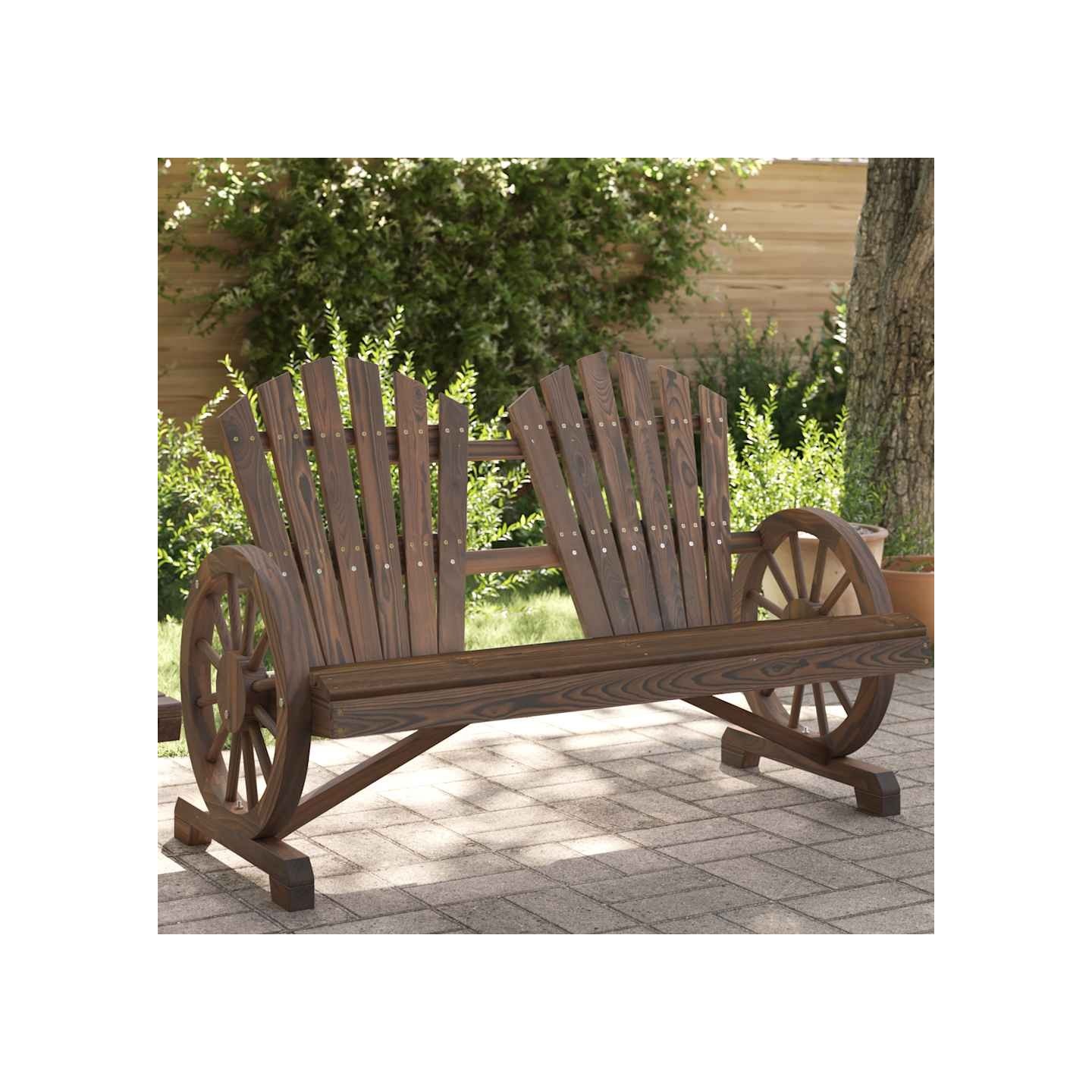 Chaise de jardin Adirondack 2 places bois de sapin massif