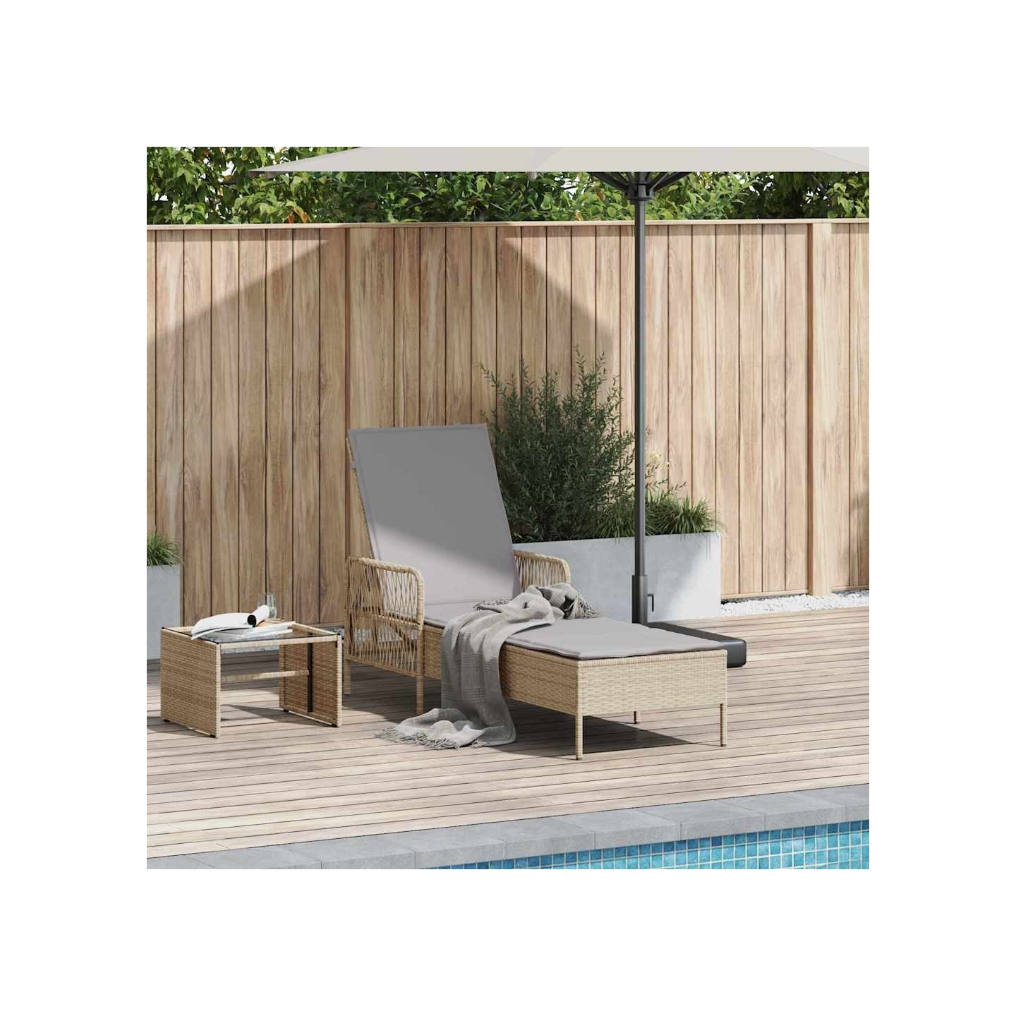 Transat polyrotin Beige et Gris clair