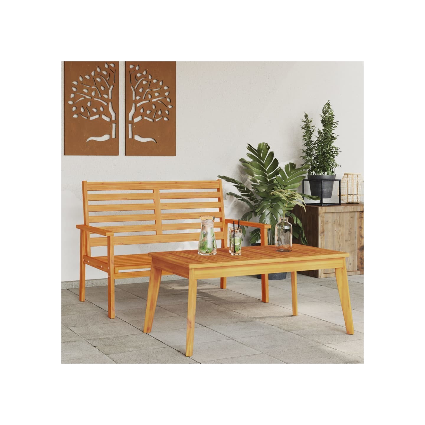 Ensemble de jardin bois massif d'acacia