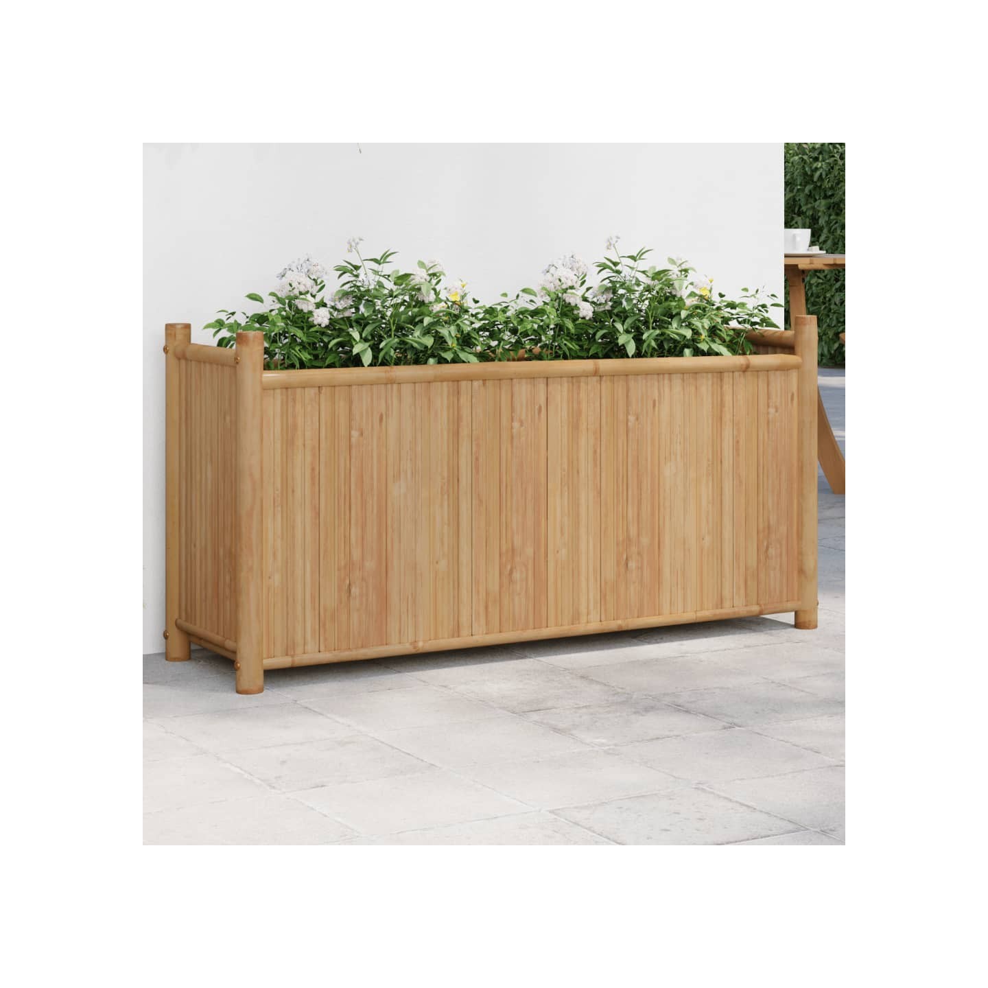 Jardinière 100x30x50 cm bambou