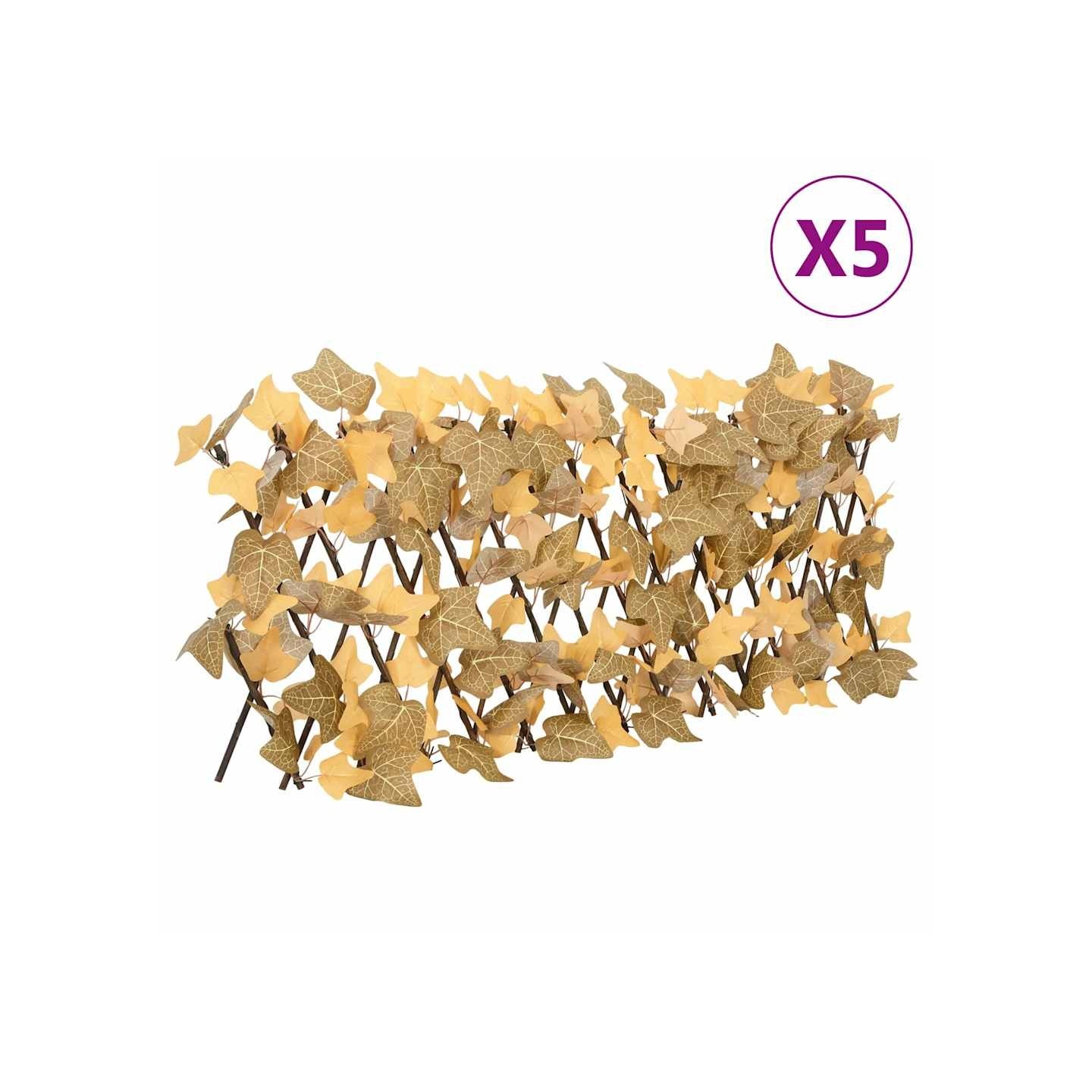 Treillis de feuille d'érable artificiel extensible 5 pcs