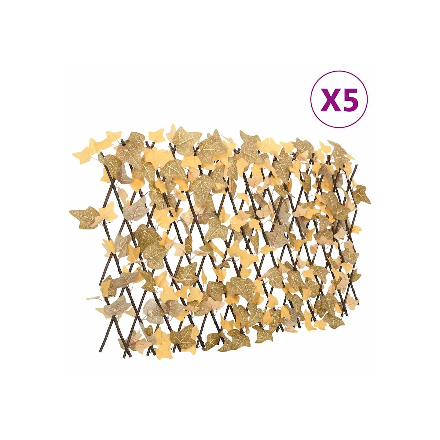 Treillis de feuille d'érable artificiel extensible 5 pcs